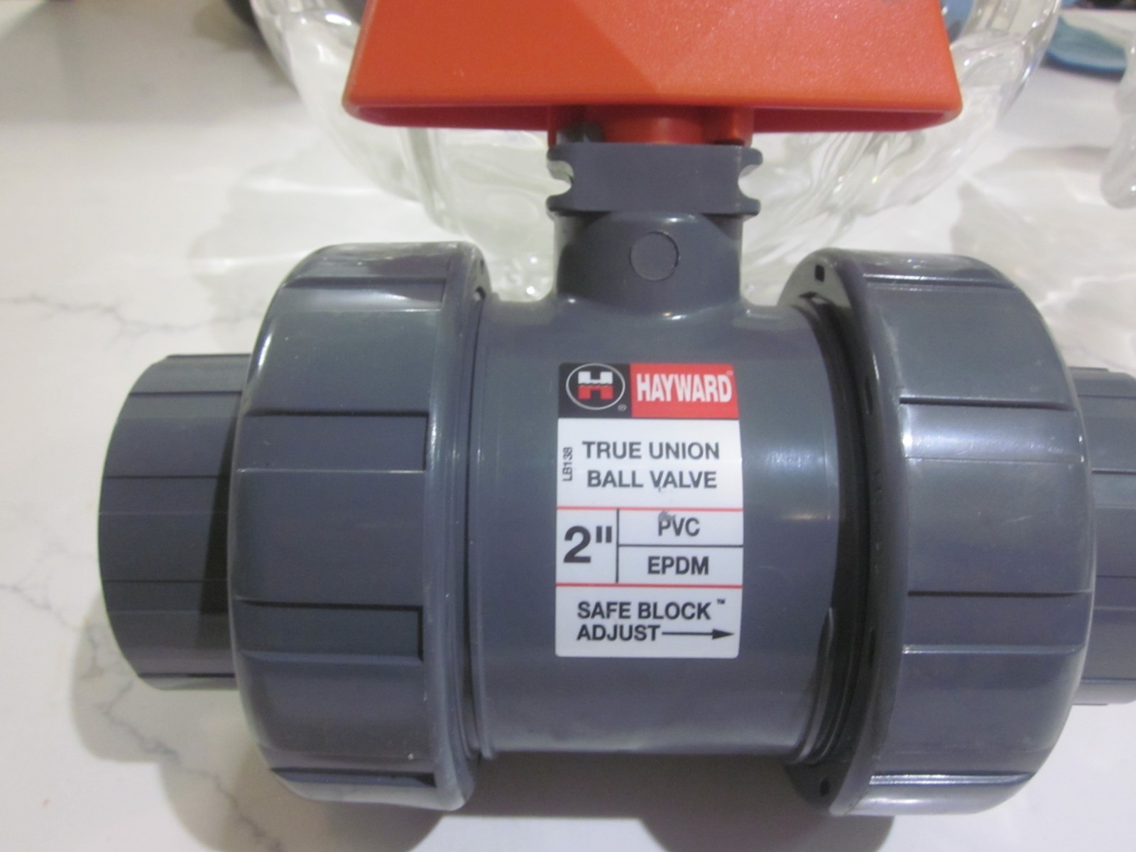 Hayward Flow Control Ball Valve, True Union, 2″ Pvc/Epdm,OPEN BOX