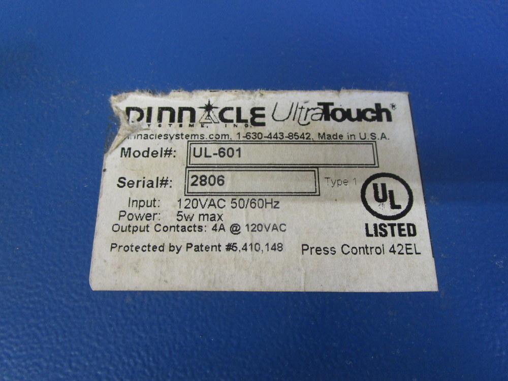Pinnacle Systems UL-601 Safety Switch UL601 Enclosure Only W/Connectors