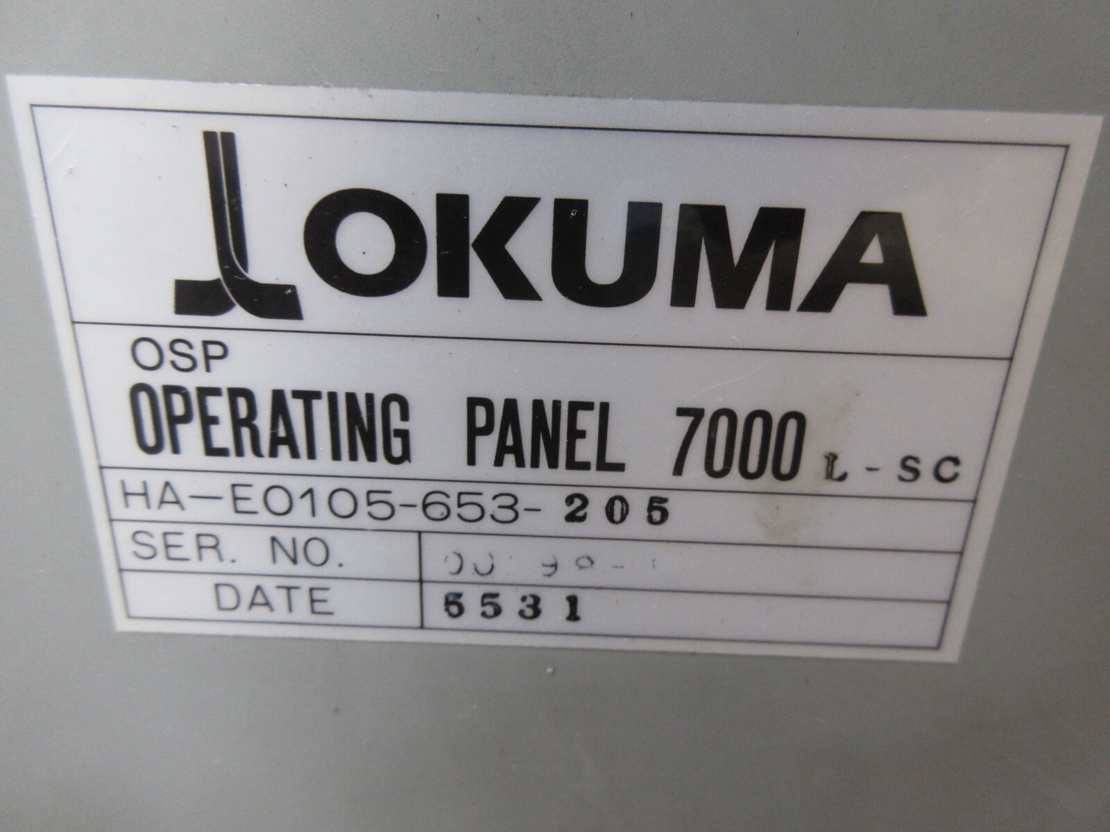 OKUMA OSP OPERATING PANEL 7000 L-SC HA-E0105-653-205 MONITOR DISPLAY