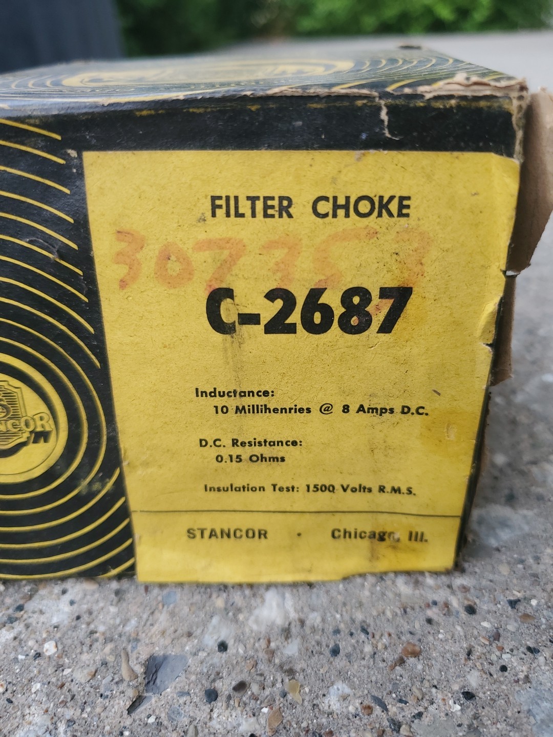STANCOR C-2687 8 AMPS TRANSFORMER #122F82PR6*CO