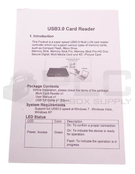 NEW USB3.0 ALL IN ONE CARD READER/WRITER w/ E74020-C CABLE