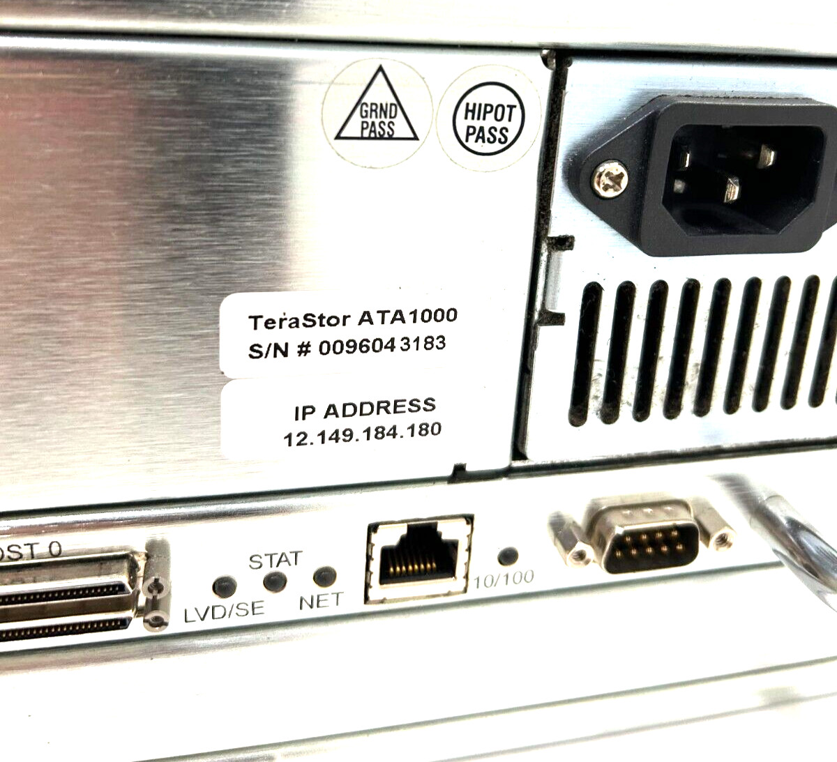 NEXSAN SATABOY 3U RACK MOUNT 115V 4A 47-63Hz 230V 2A 47-63Hz