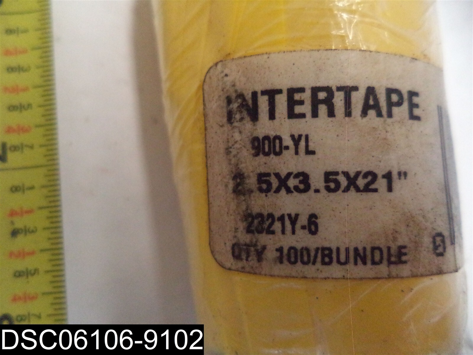 RUSTY: QTY=100: 2321Y-6 InterTape Yellow Locator Flags