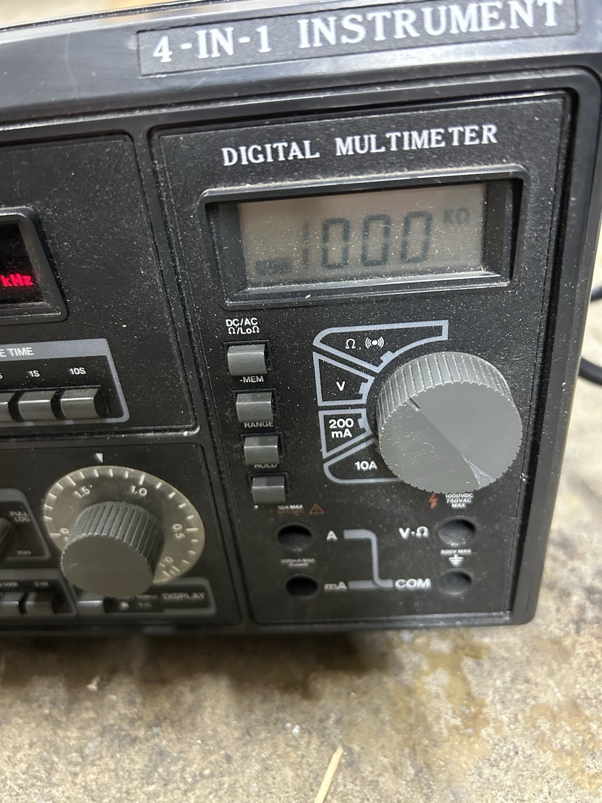 MAXCOM MX-9300 FOUR IN ONE FREQUENCY COUNTER DIGITAL MULTIMETER SEE PICS
