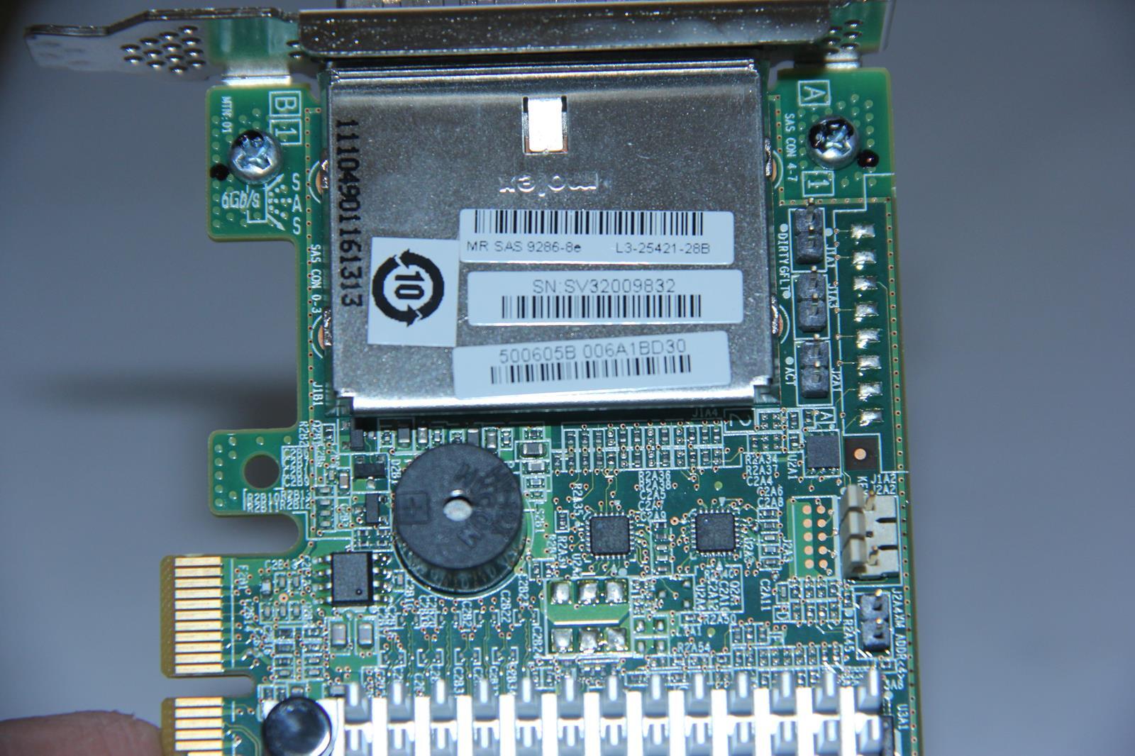LSI MR SAS 9286-8E MegaRAID Controller with Low Profile Bracket