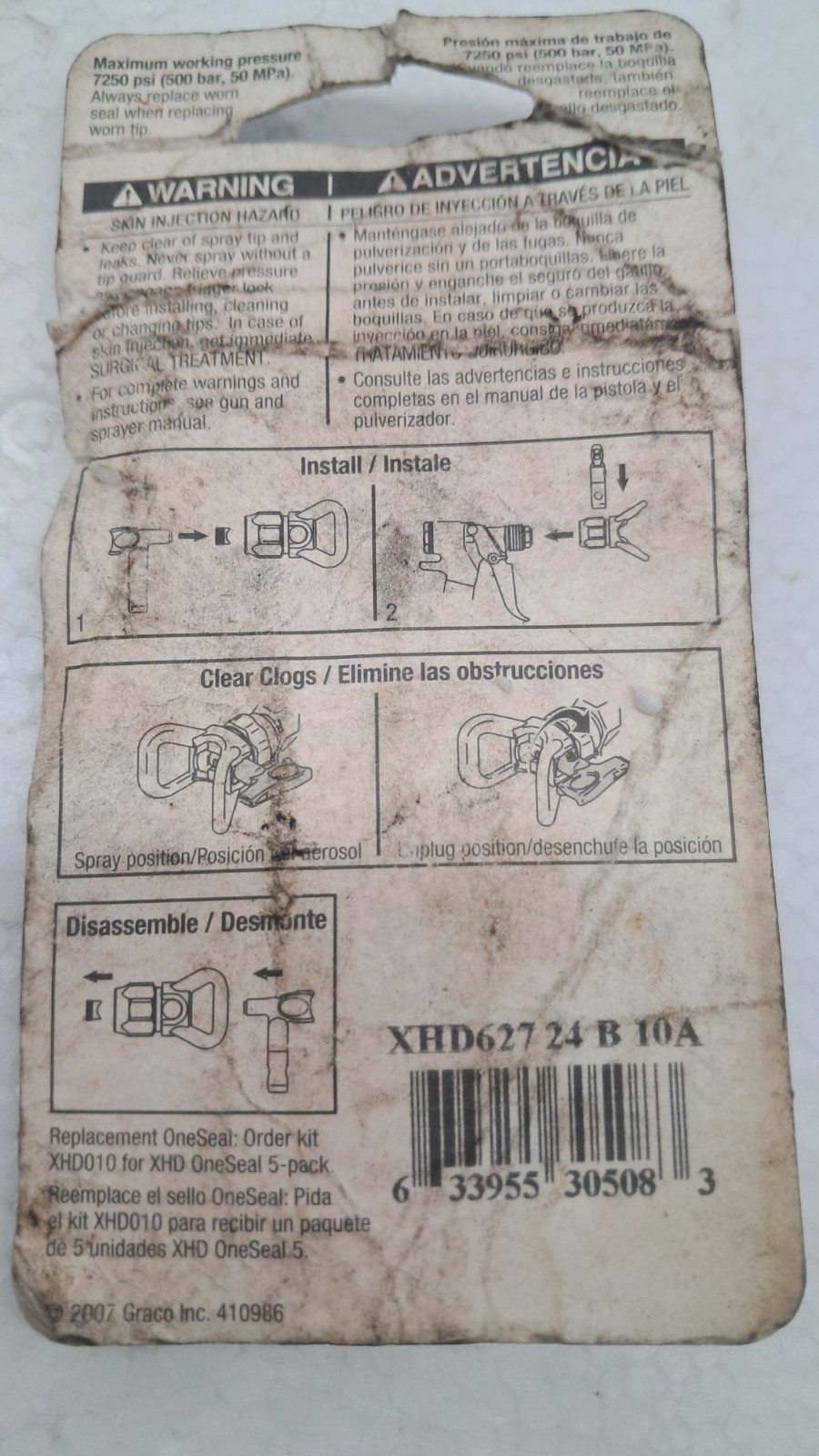 Graco XHD RAC Switchtip, XHD629, XHD627, XHD621, XHD419, XHD619 LOT OF 5