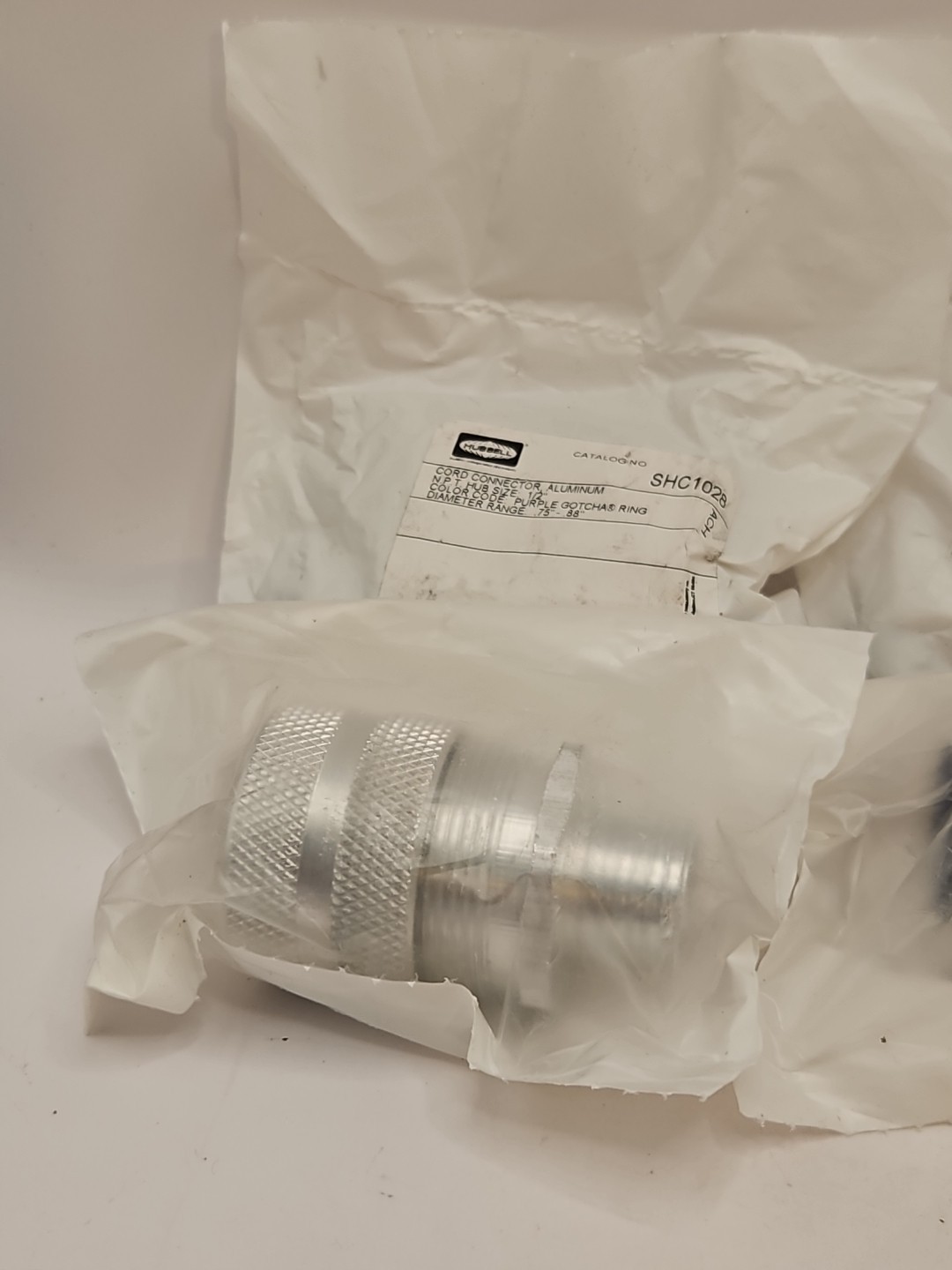 7 HUBBELL SHC1028 ALUMINUM CORD CONNECTOR 1/2 Six Original Package One No Packag