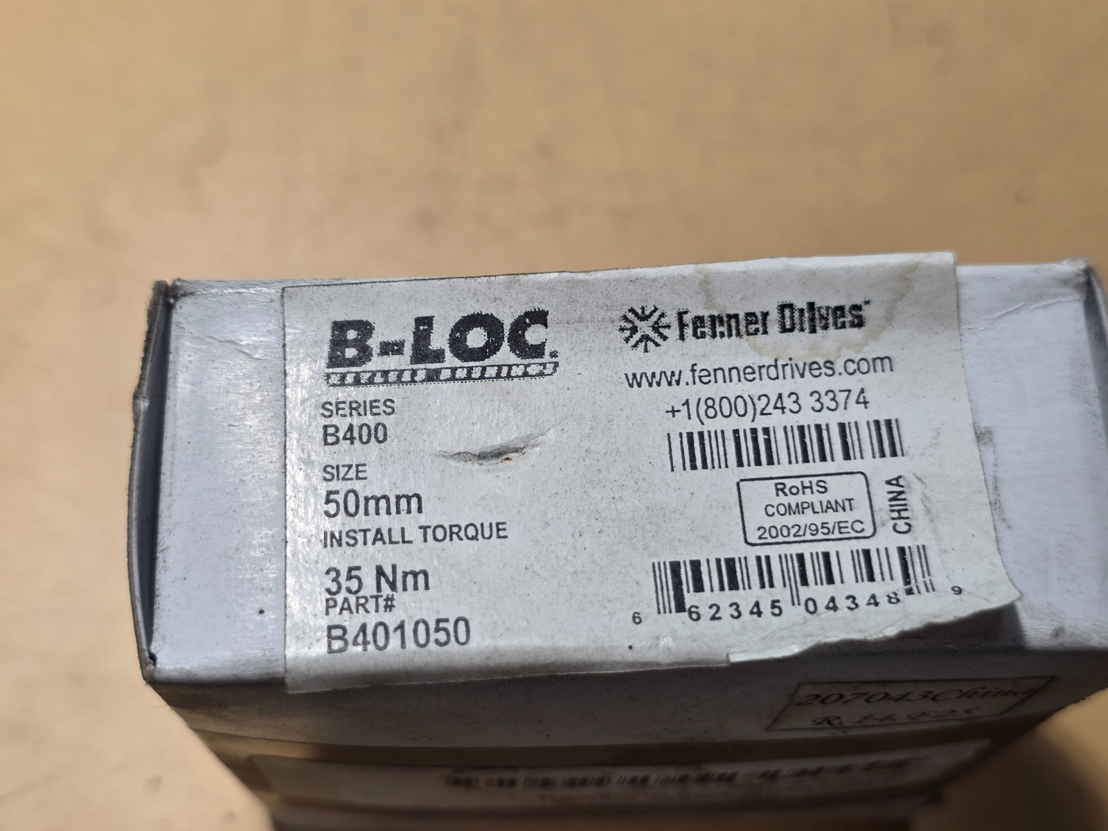 Fenner Drives B401050 B-Loc 50MM for Hunziker