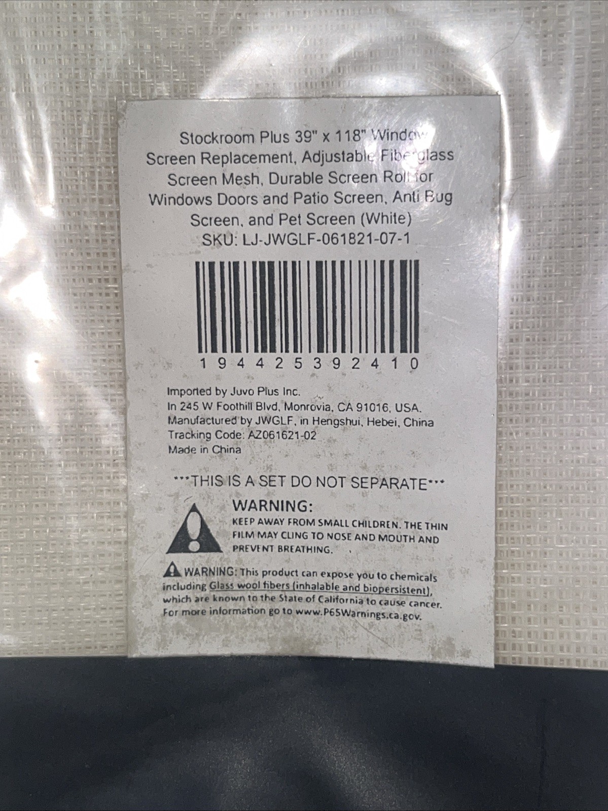 Stockroom Plus Replacement Adjustable Fiberglass Window Screen Mesh Off White