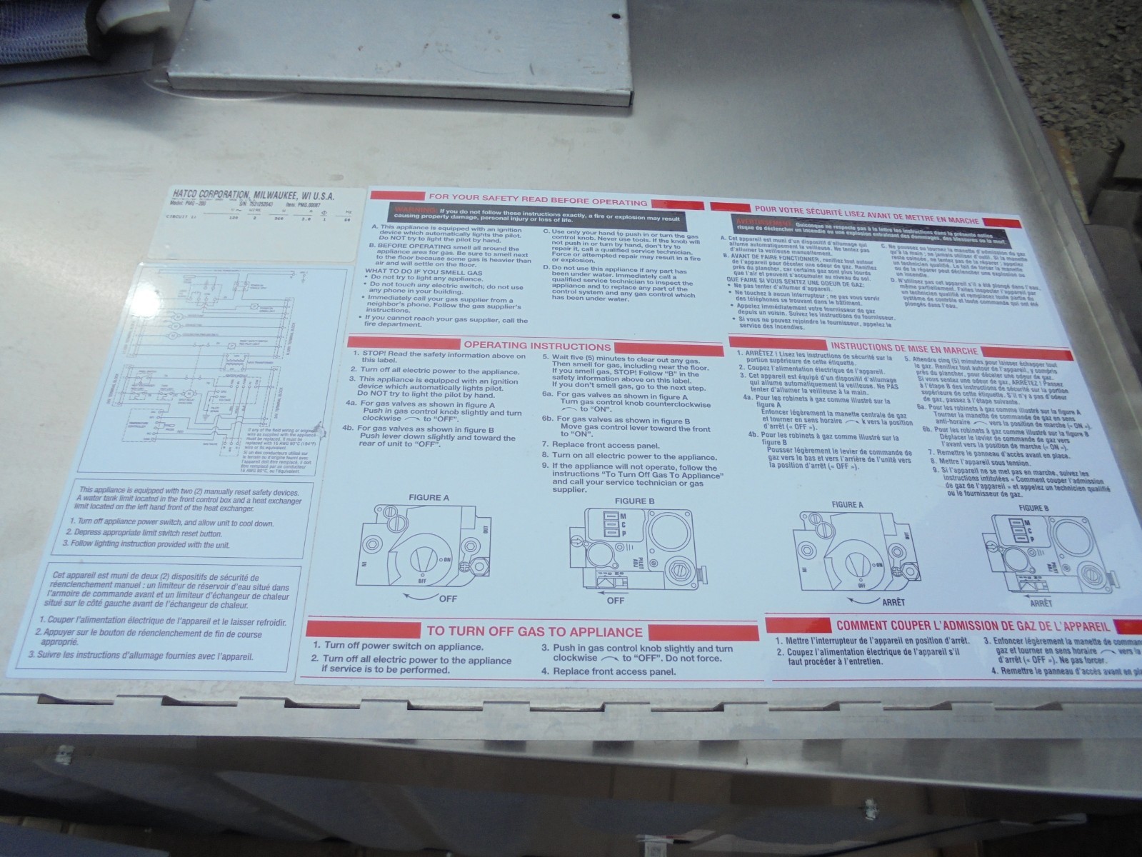 Hatco PMG-200 Natural Gas Booster Heater for Commercial Dishwasher