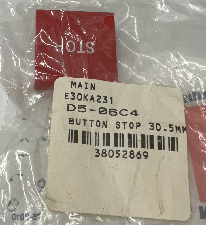 Cutter Hammer Eaton E3OKA231 Red Stop Button