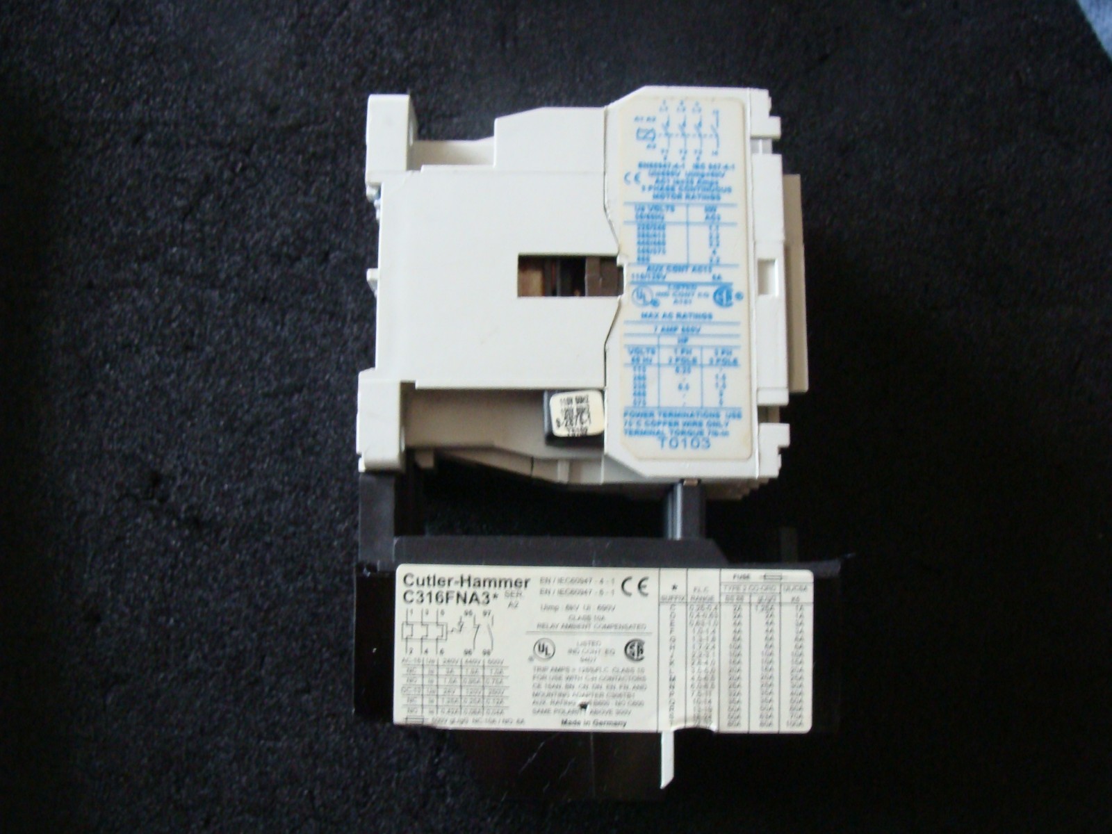 Cutler Hammer CE15ANS3 Series B1 & C316FNA3* Ser. A2. Made in Germany.