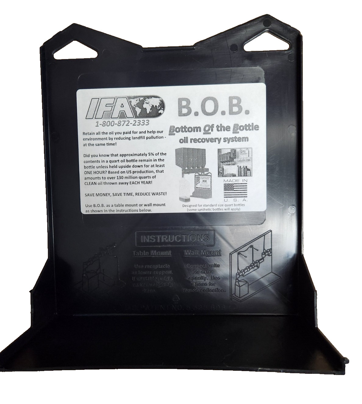 WIRTHCO B.O.B. “BOTTOM OF THE BOTTLE” OIL DRAINING SYSTEM – 32947 – SET OF 2