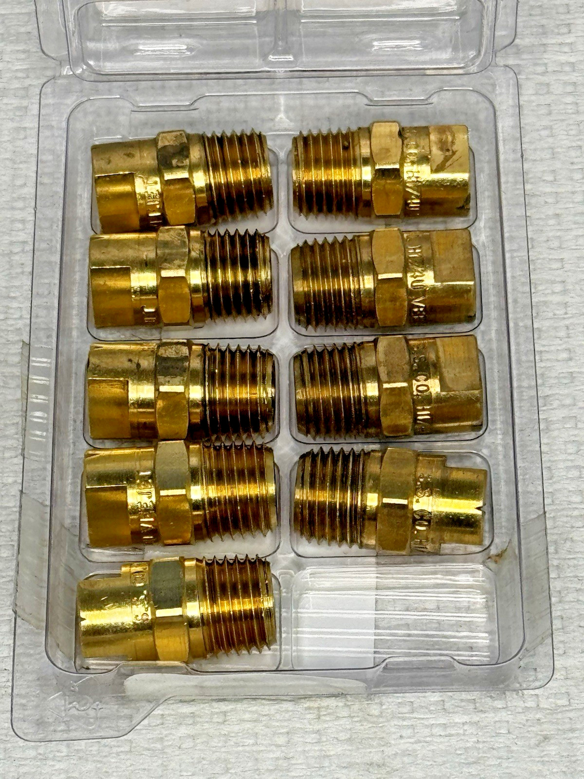9 Spraying Systems H1/4U-9510 Brass Flat Fan VeeJet Spray Nozzles
