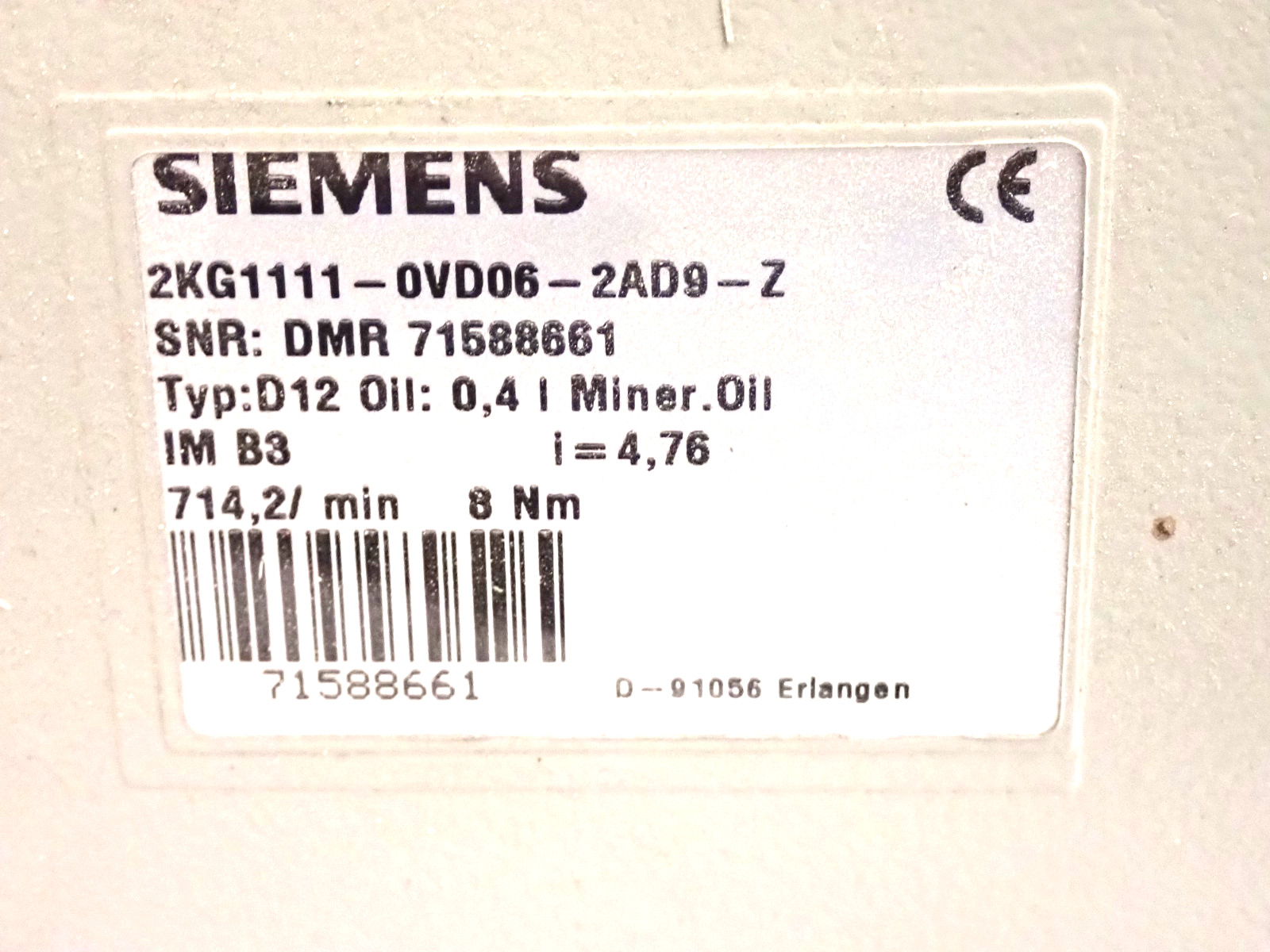2KG11110VD06-2AD9 SIEMENS GEAR MOTOR FREE SHIPPING NEW