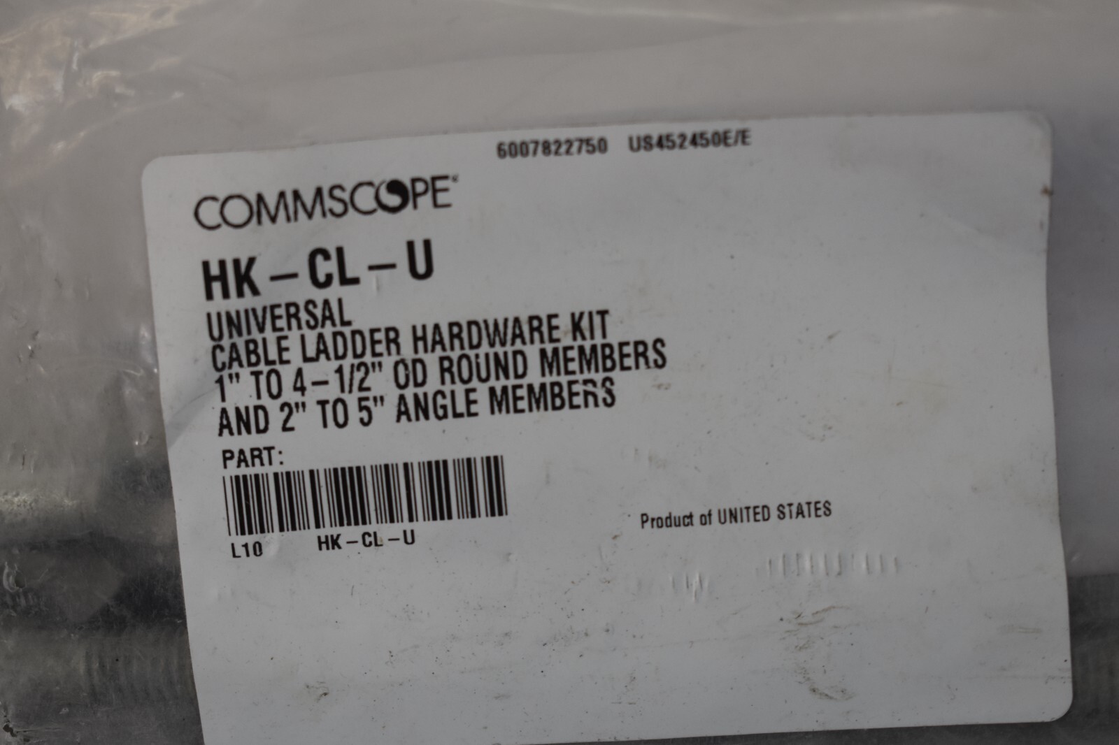 Commscope Universal Cable Ladder Hardware Kit HK-CL-U Replacement Tool Set