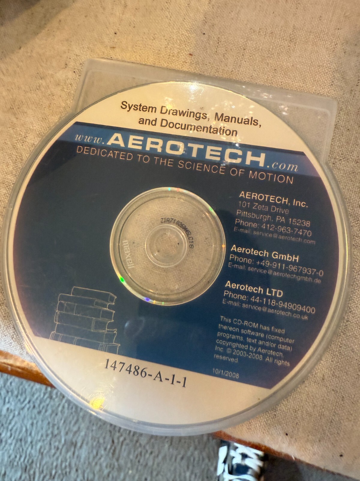NEW Aerotech System Drawings and Documentation CD Rom Software # 147486 A 1 1
