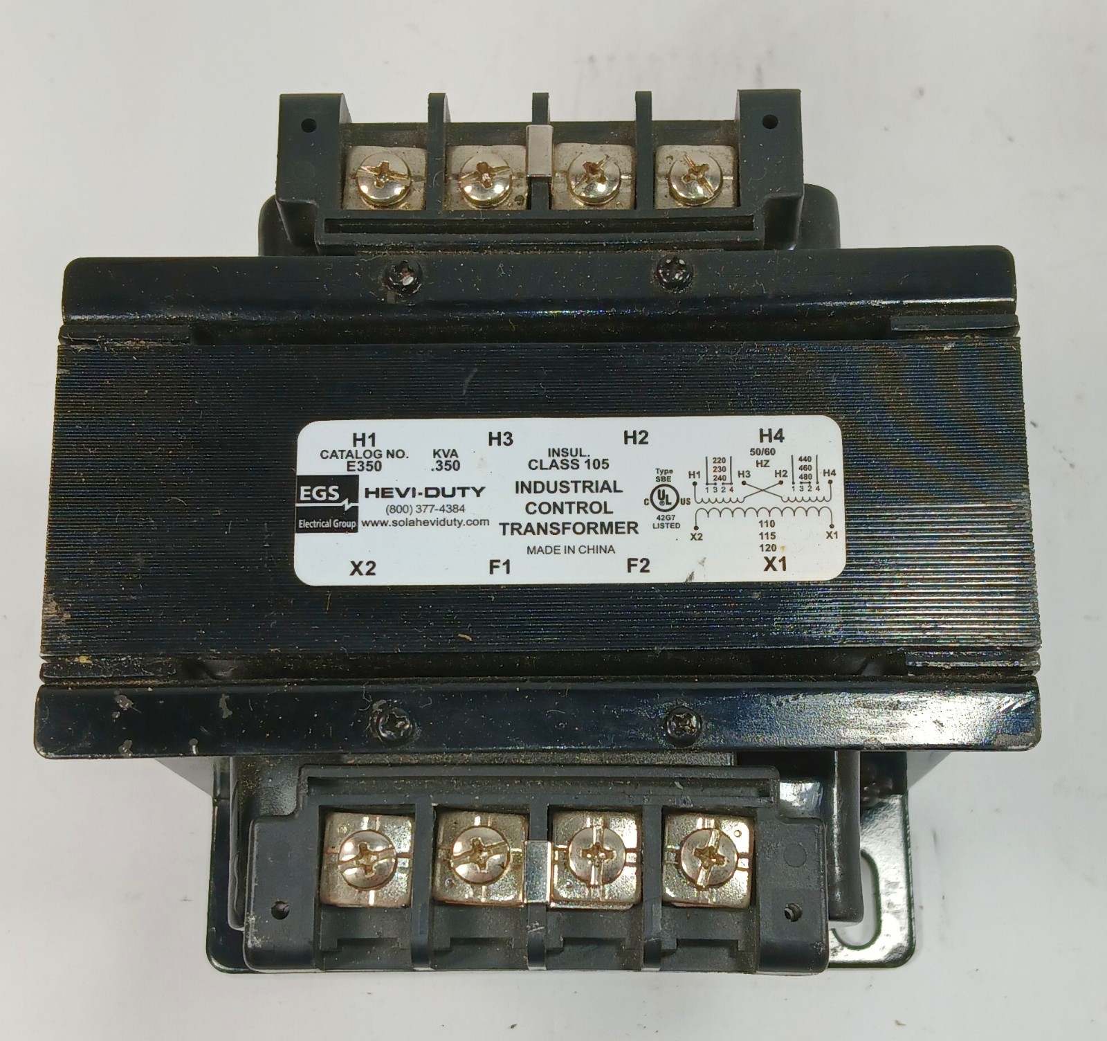 1 USED EGS E350 CLASS 105 HEVI-DUTY INDUSTRIAL CONTROL TRANSFORMER *MAKE OFFER*