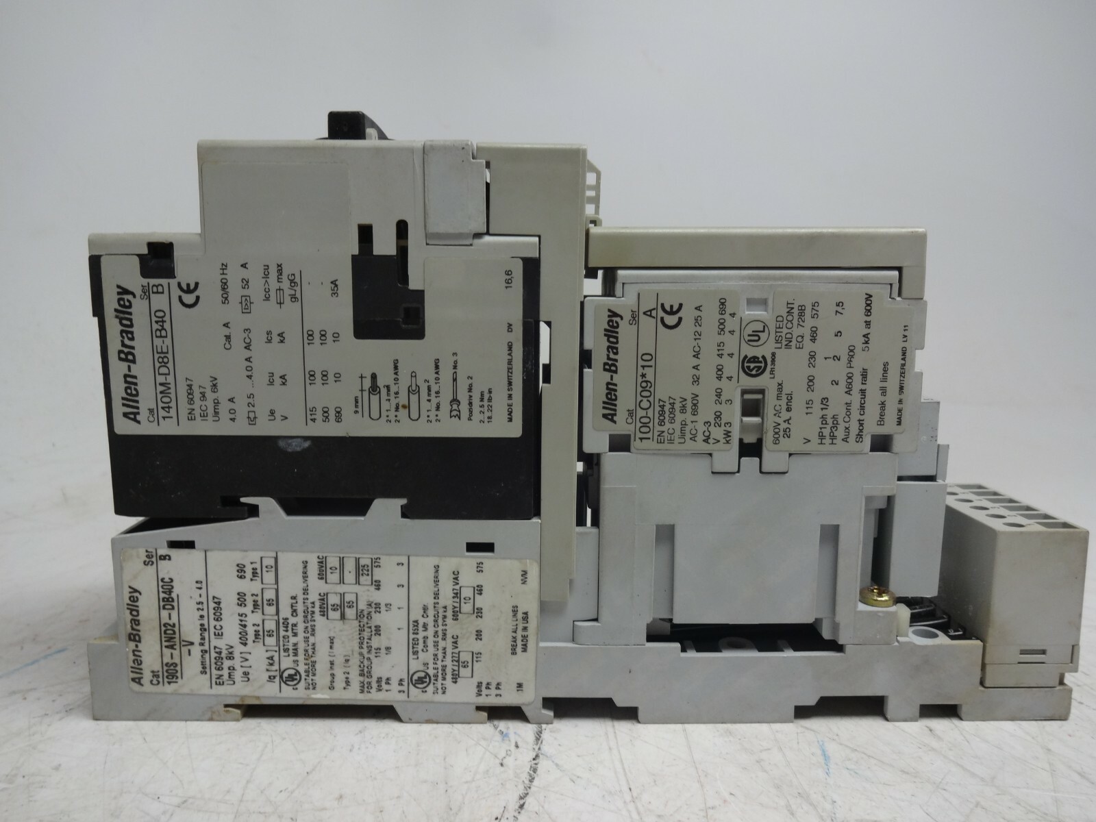 Allen Bradley Compact Starter 190S-AND2-DB40C-V /B Series B W/140M-D8E-B40 /B