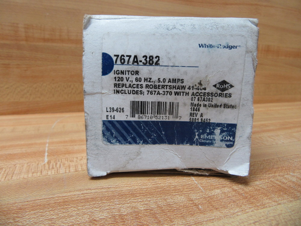 Emerson 767A-382 White Rodger Ignitor 767A382