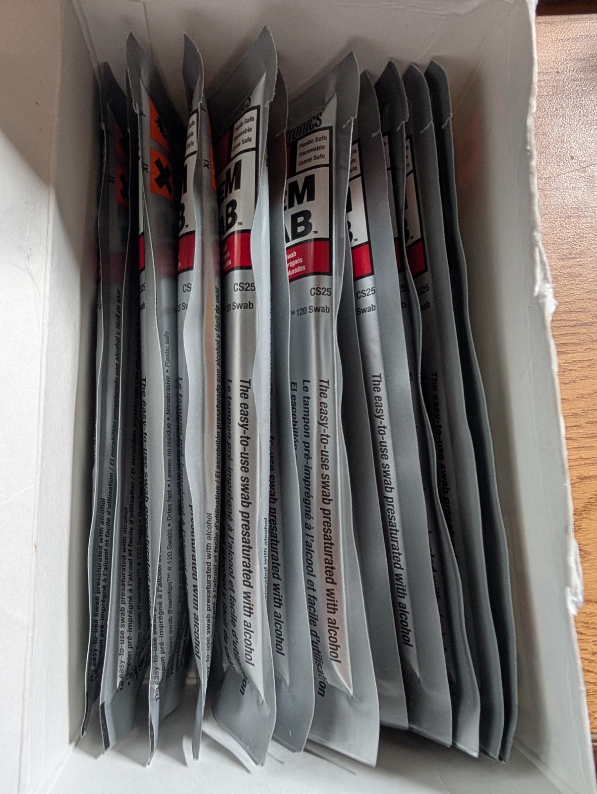 Chemtronics CS25 Chem Swabs Are IN Sealed Packs (Pack of 13) Box Has Dents