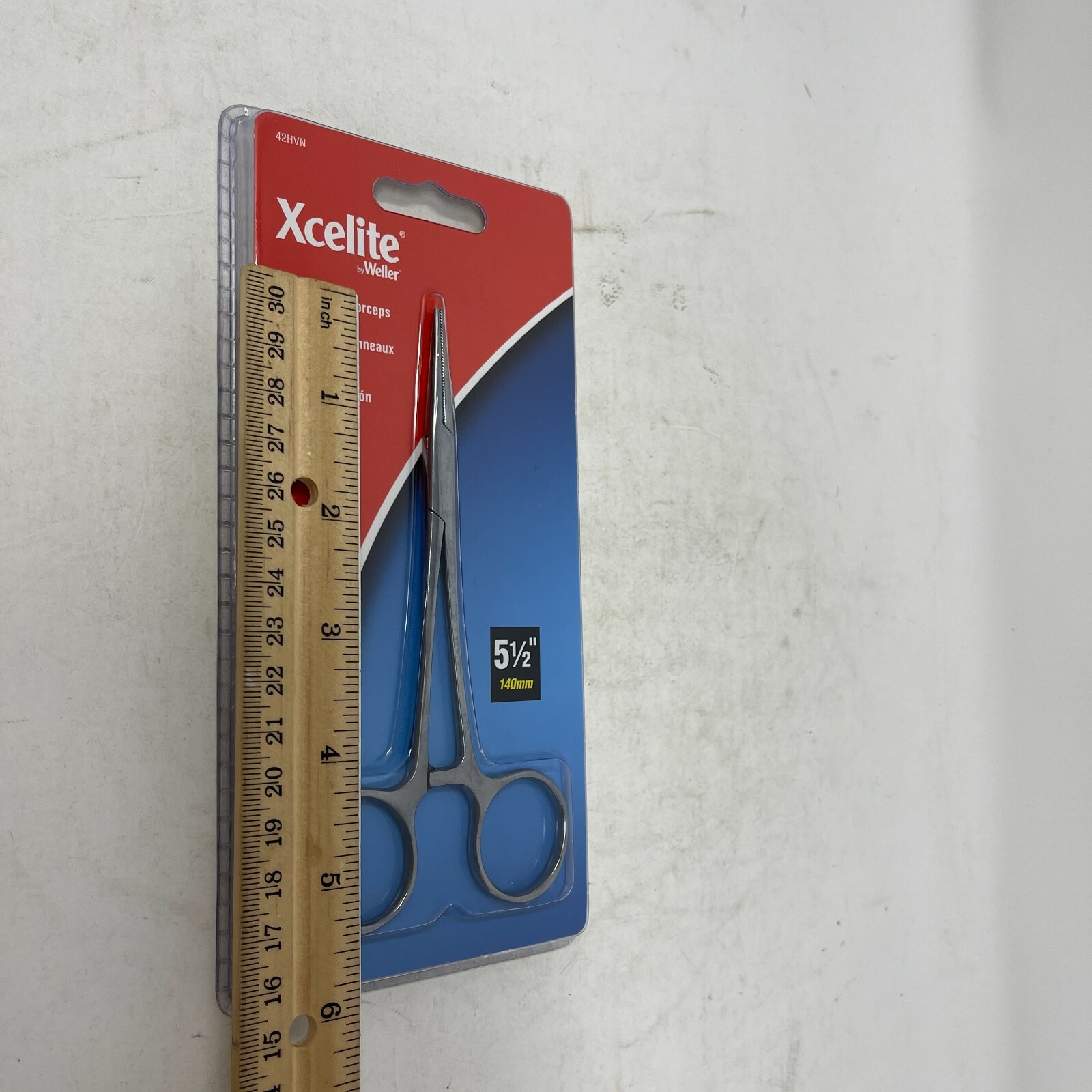 Xcelite by Weller 5-1/2 Inch Straight Nose Seizer Forceps w Serrated Jaws 42HVN