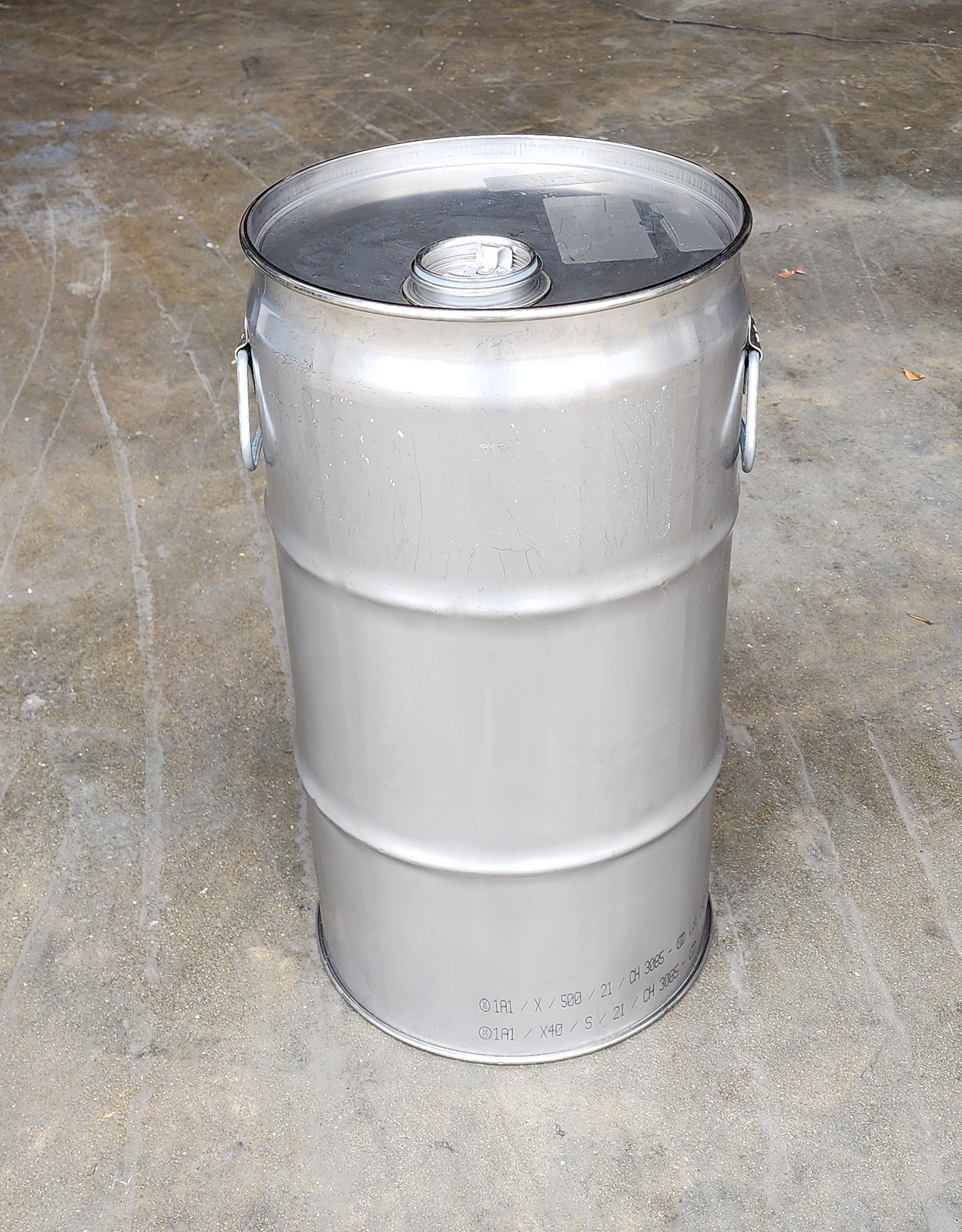 Used 8 Gallon Stainless Steel barrel drum closed head