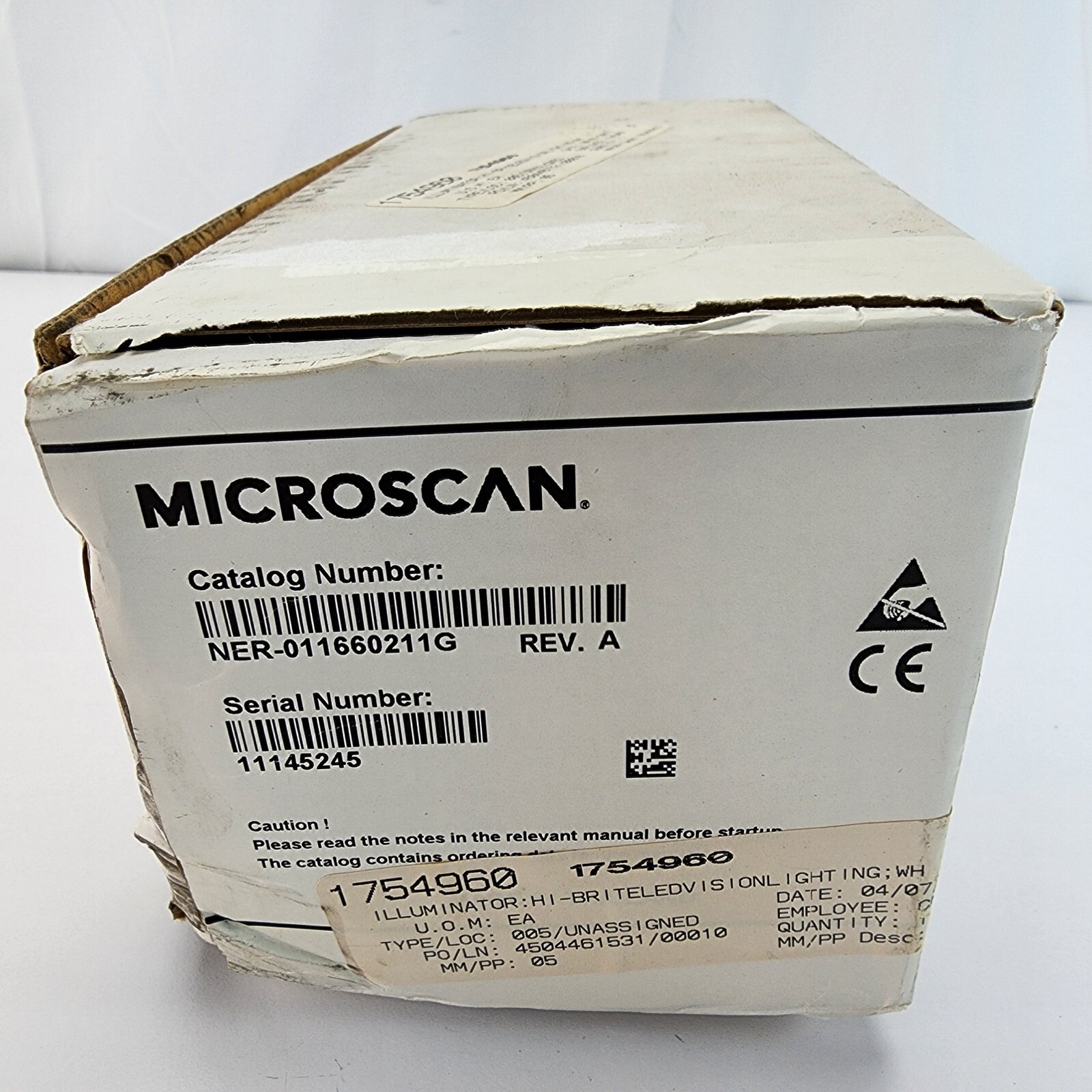 Microscan NER-011660211G Illuminator NEW OPEN BOX 116/52/hgrh