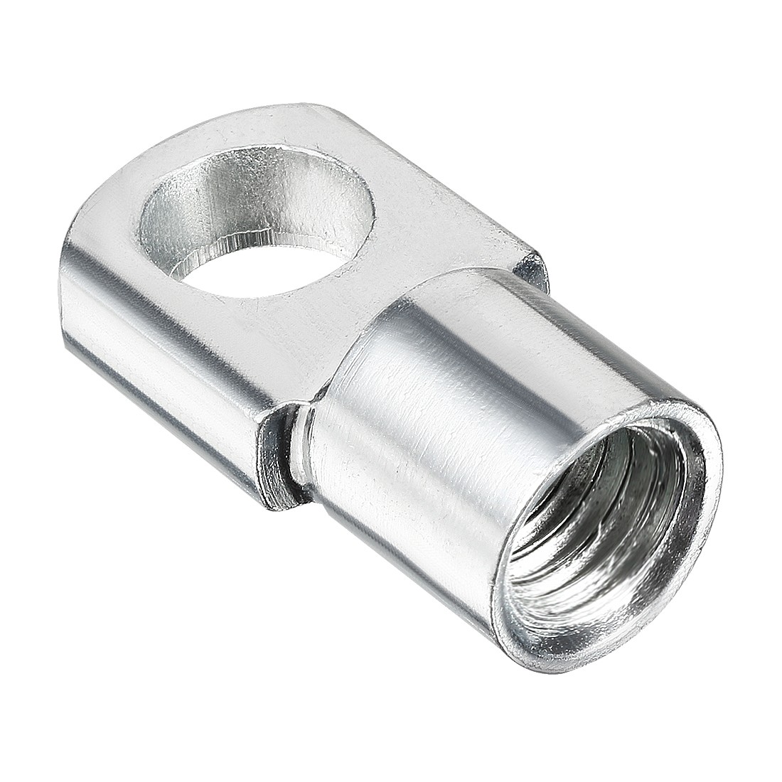 Gas Spring End Fitting M8 Female Thread 8mm Hole Dia A3 Steel Silver Tone 2Pc