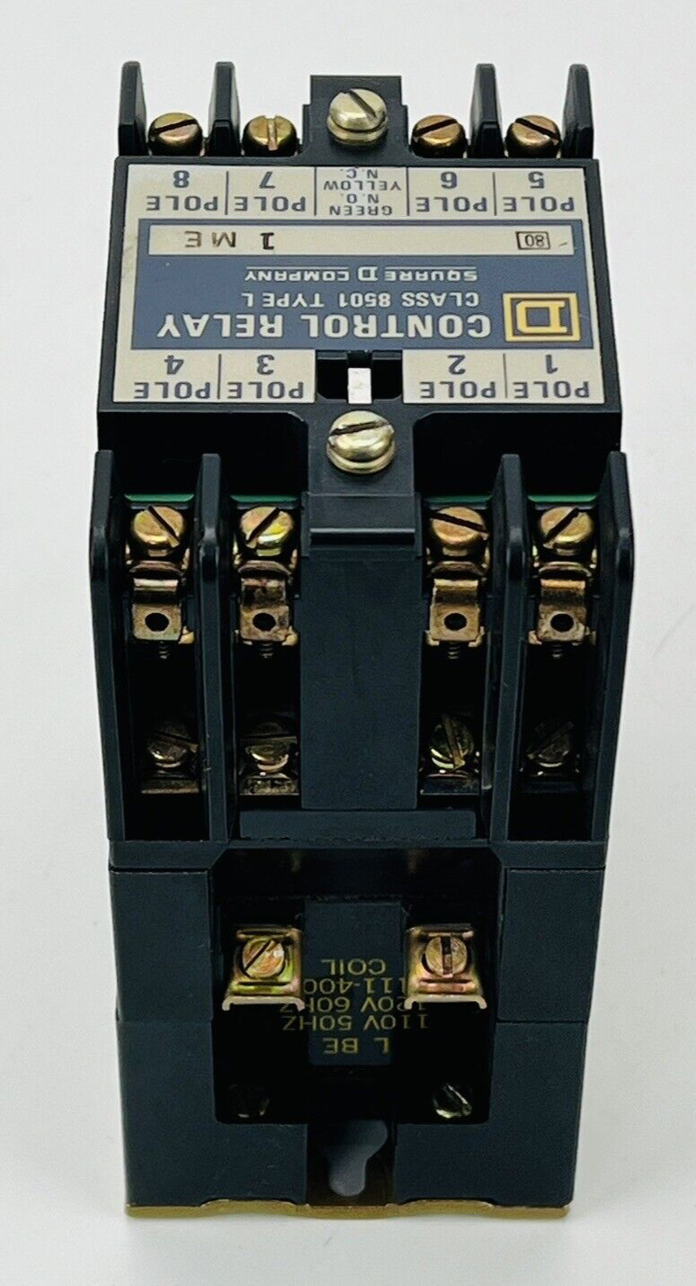 Square D 8501 Type LO-60 A.C Magnetic Relay Open Type 120-60/110-50 *WARRANTY*