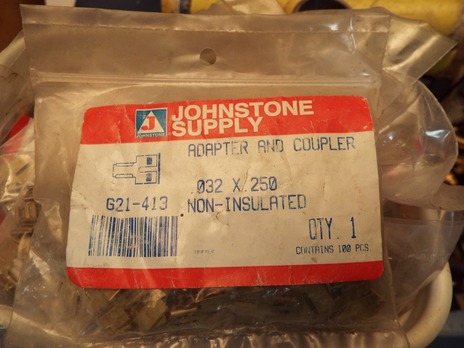Johnstone Supply Wire Adapter Terminal and Coupler G21-413 100pcs .032x.250