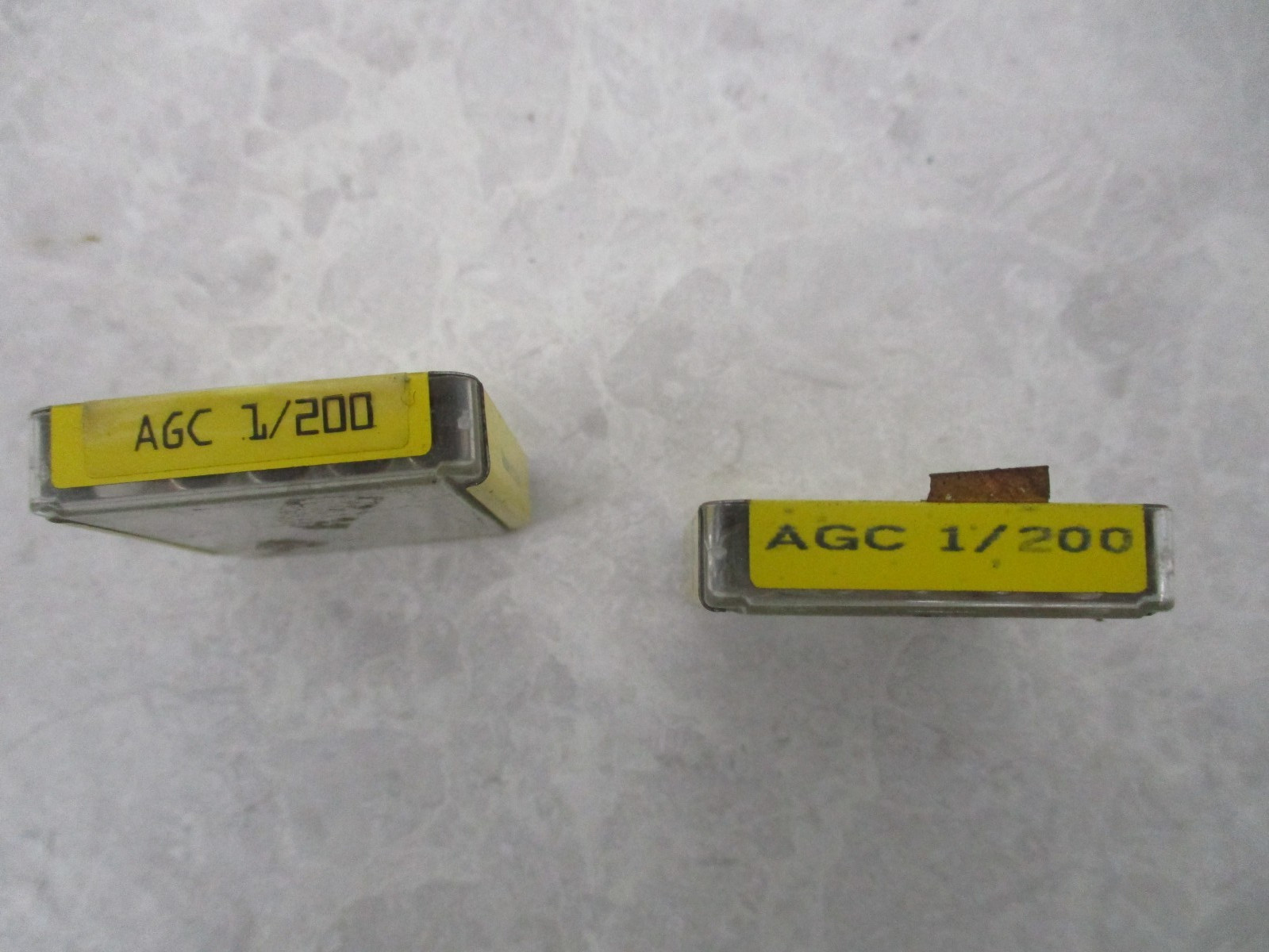 LOT OF 10 BUSSMANN AGC-1/200, FUSES, 1/200A, 250V, XA0184