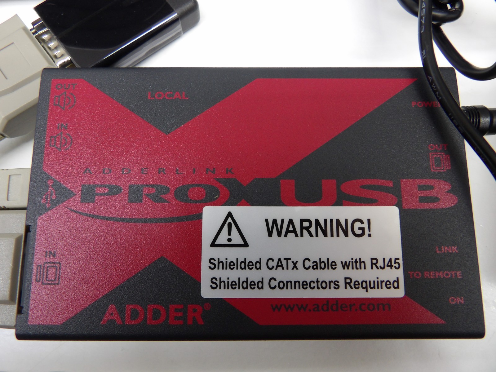 Adderlink X PRO USB Extender, Cables and Power Supply included