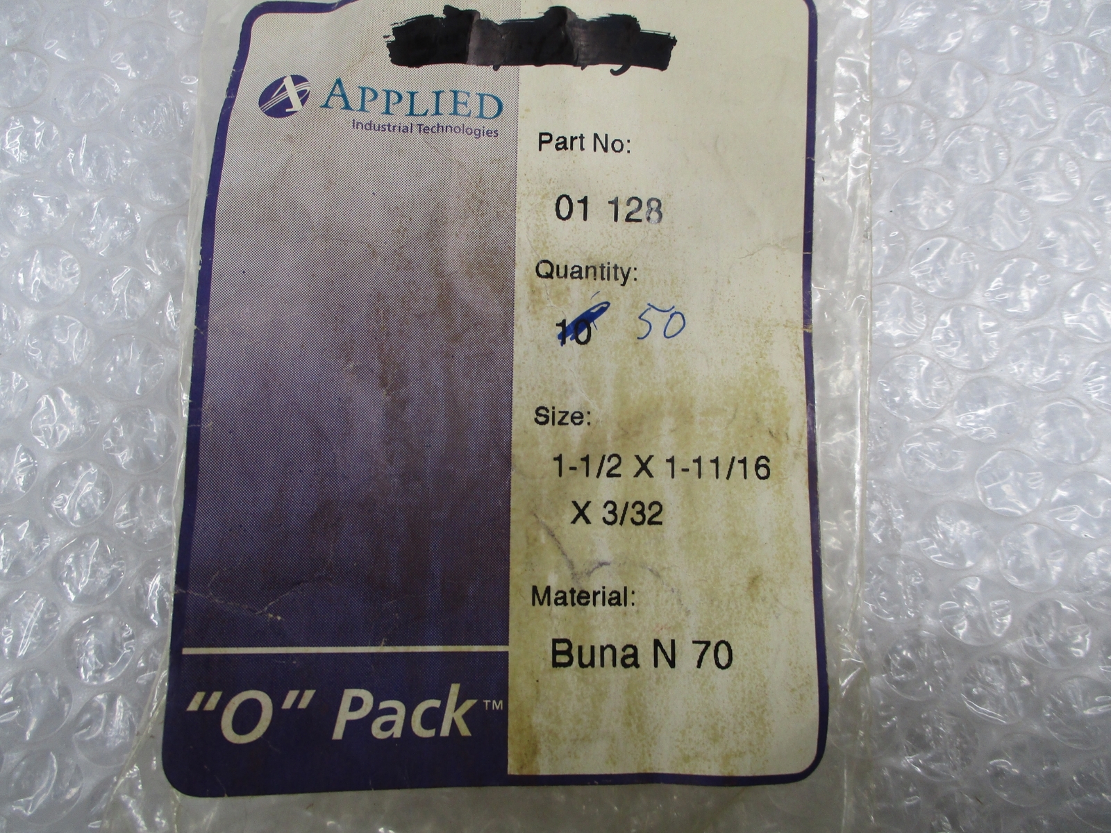 APPLIED INDUSTRIAL TECHNOLOGIES 01 128 O-RING PKG OF 50 NSMP