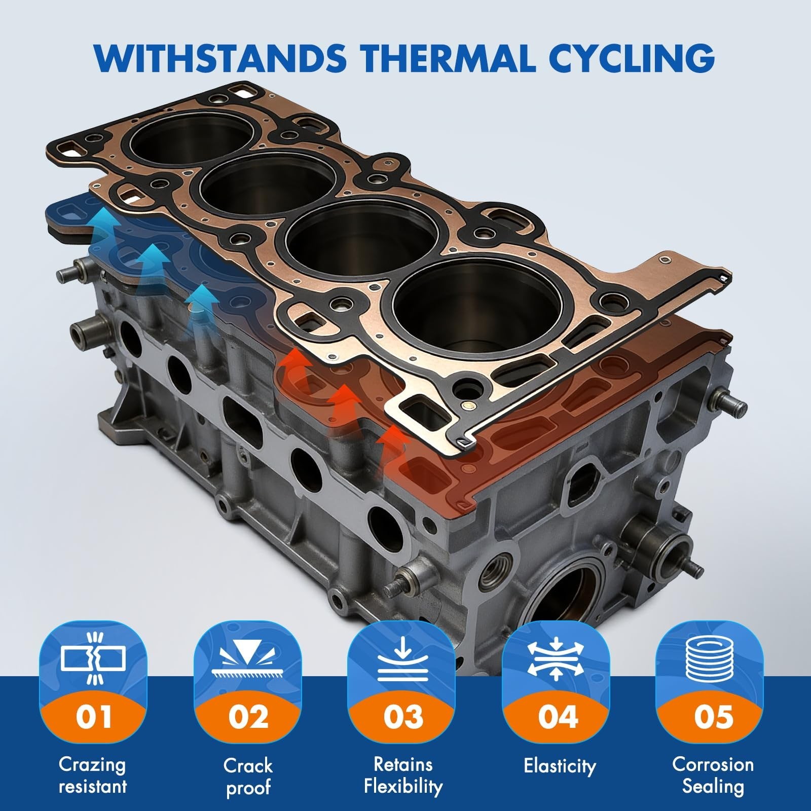 Cylinder Head Gasket Set Fit for Ford Escape 3.0L,for Mazda Tribute 3.0L Repl…