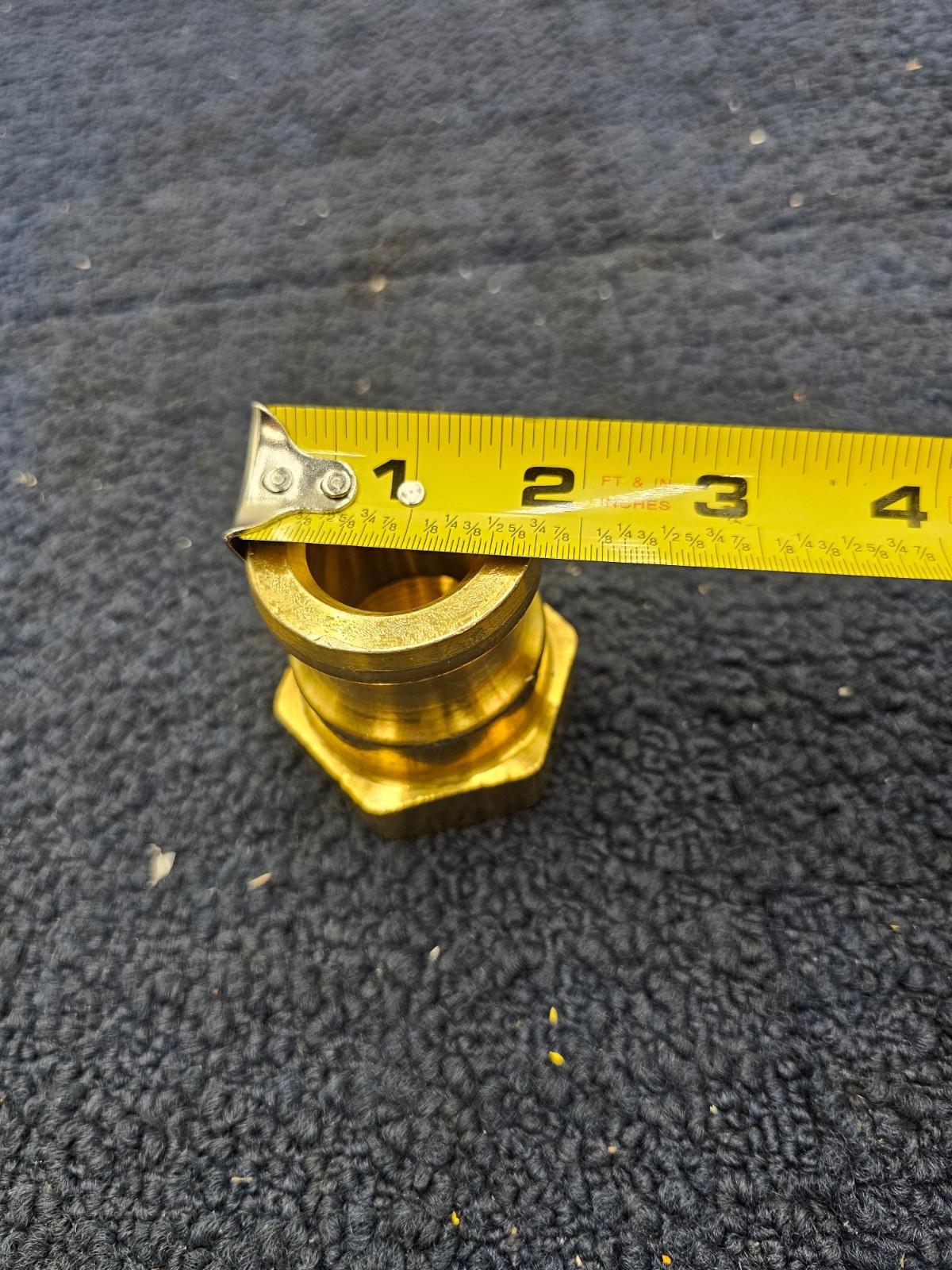 (QTY 4) PT-12A COUPLER BRASS FINISH 1-3/4 Inches Diameter x 2-3/8″