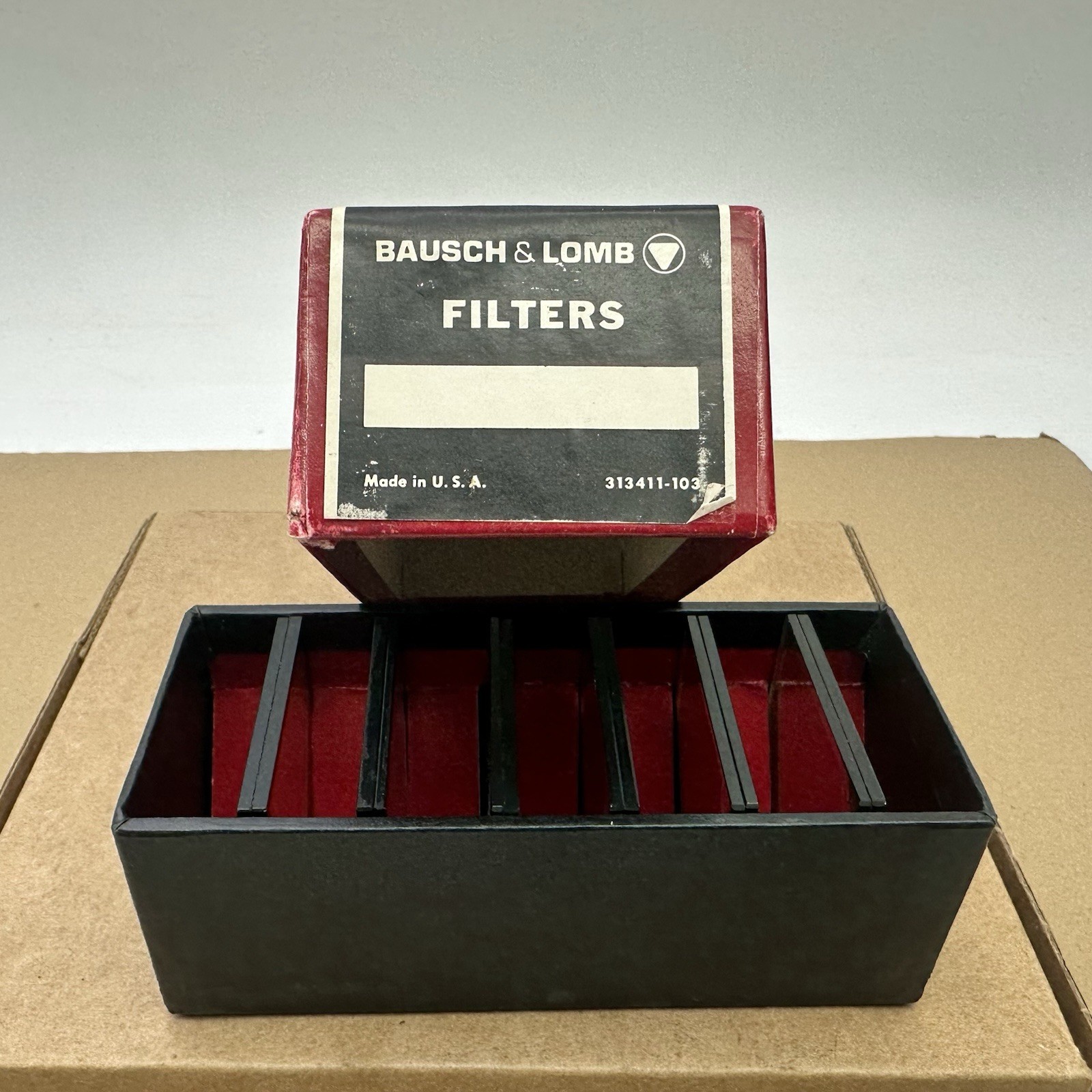 Vtg FULL BOX Set of SIX (6) Bausch & Lomb Optical Density Filters 313411-103