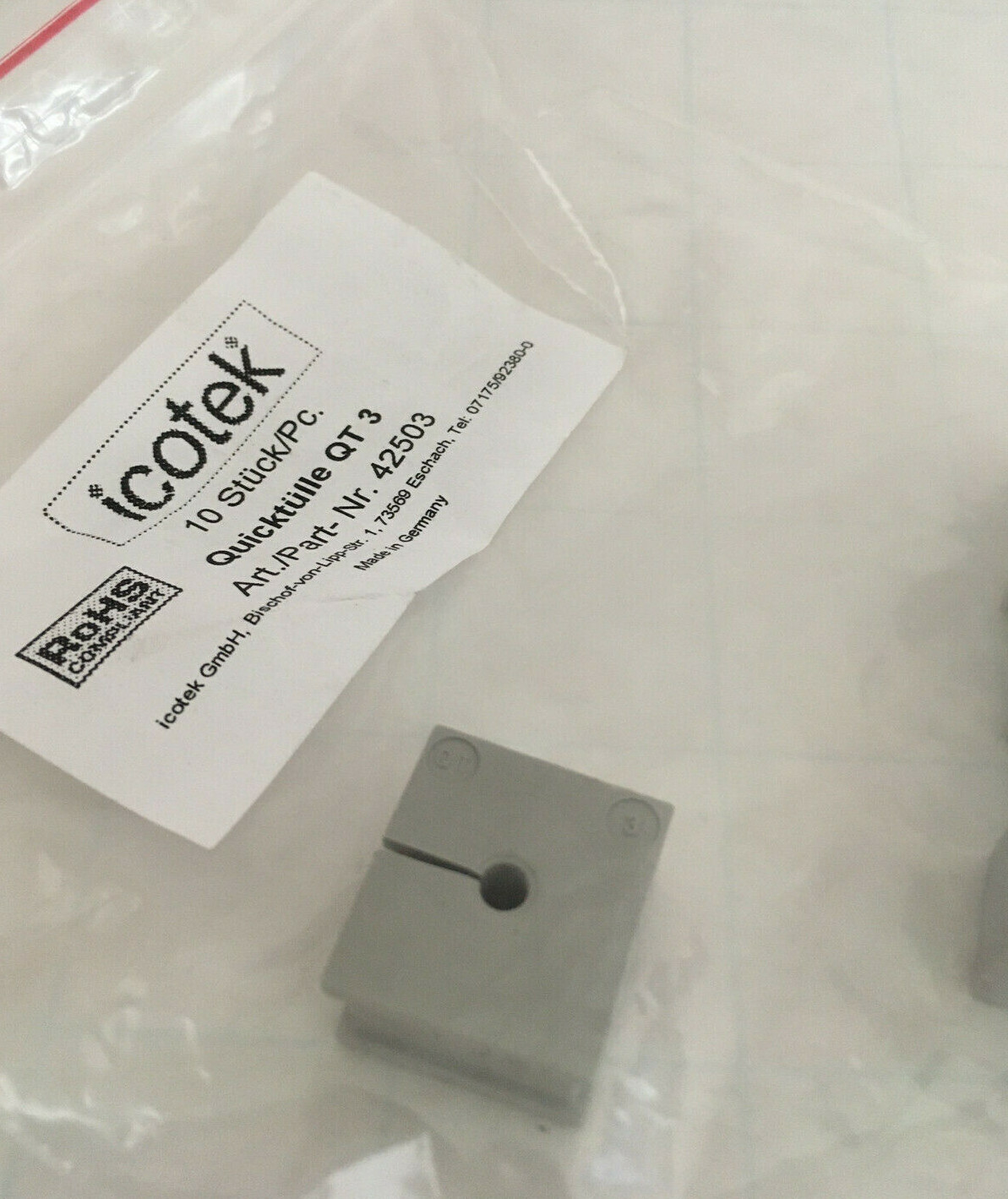 NEW Icotek QT3 42503 Gray Cable Grommet (10 PACK) | FAST SHIPPING!