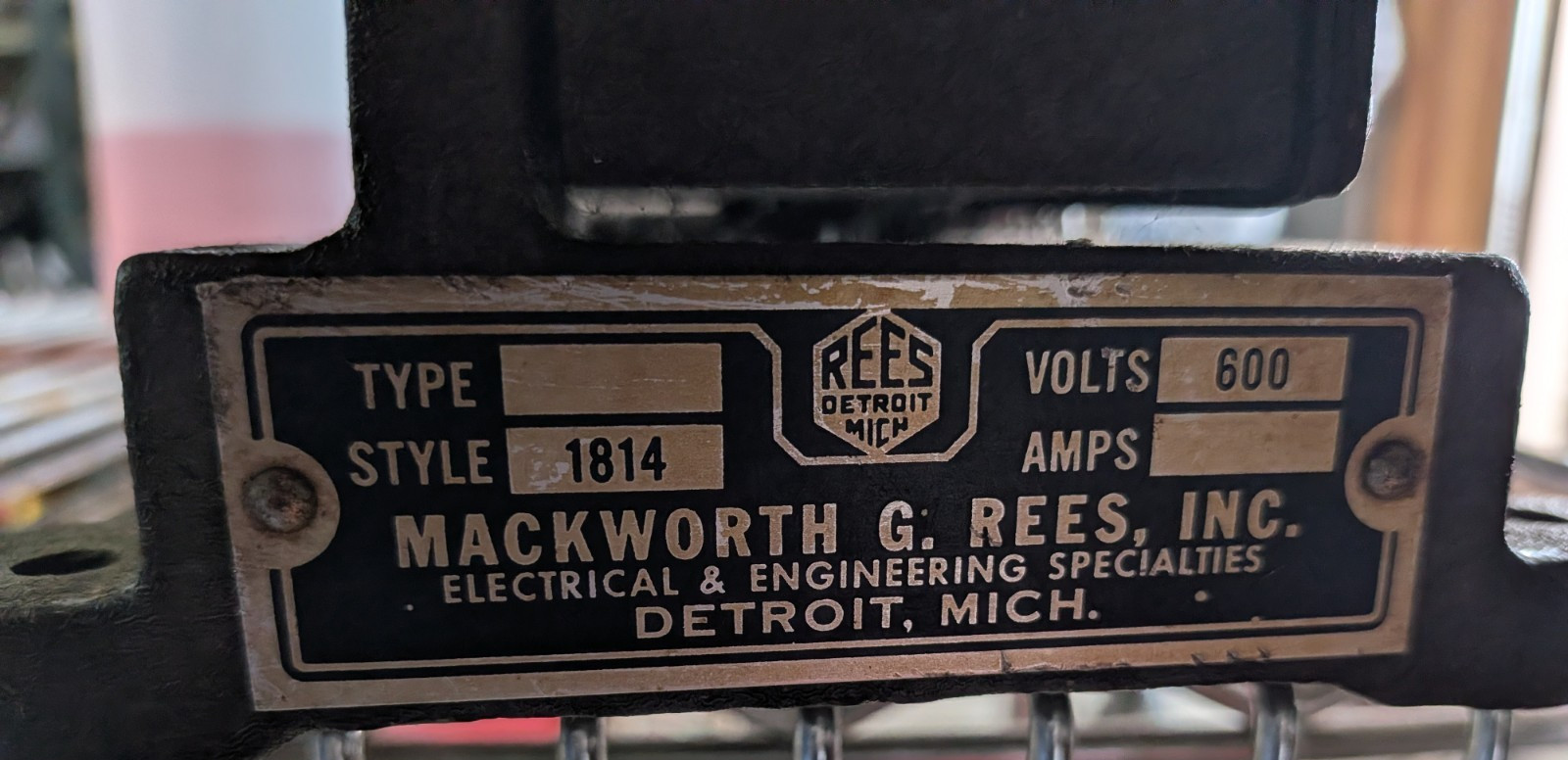Mackworth G Rees 60V Foot Pedal Switch 1814 -030