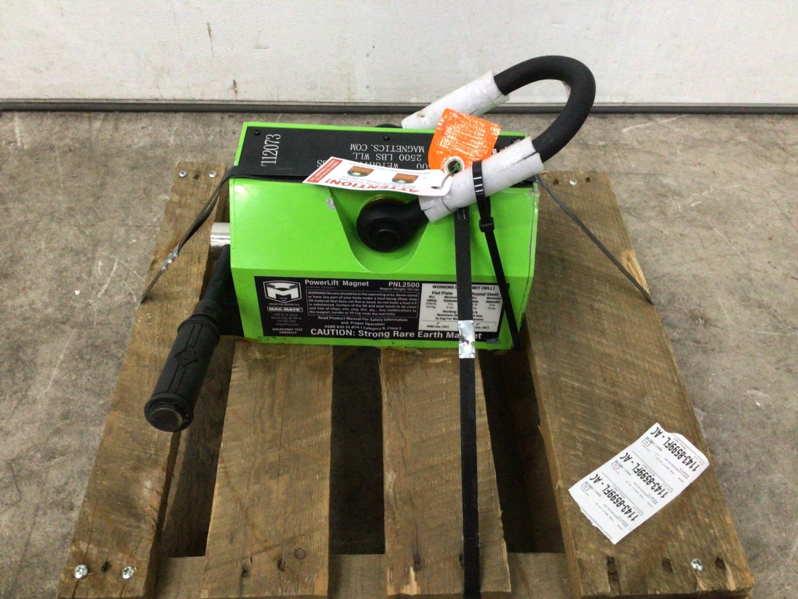 MAG-MATE – PNL2500 Lifting Magnet 2,500 lb Max Load On/Off Handle