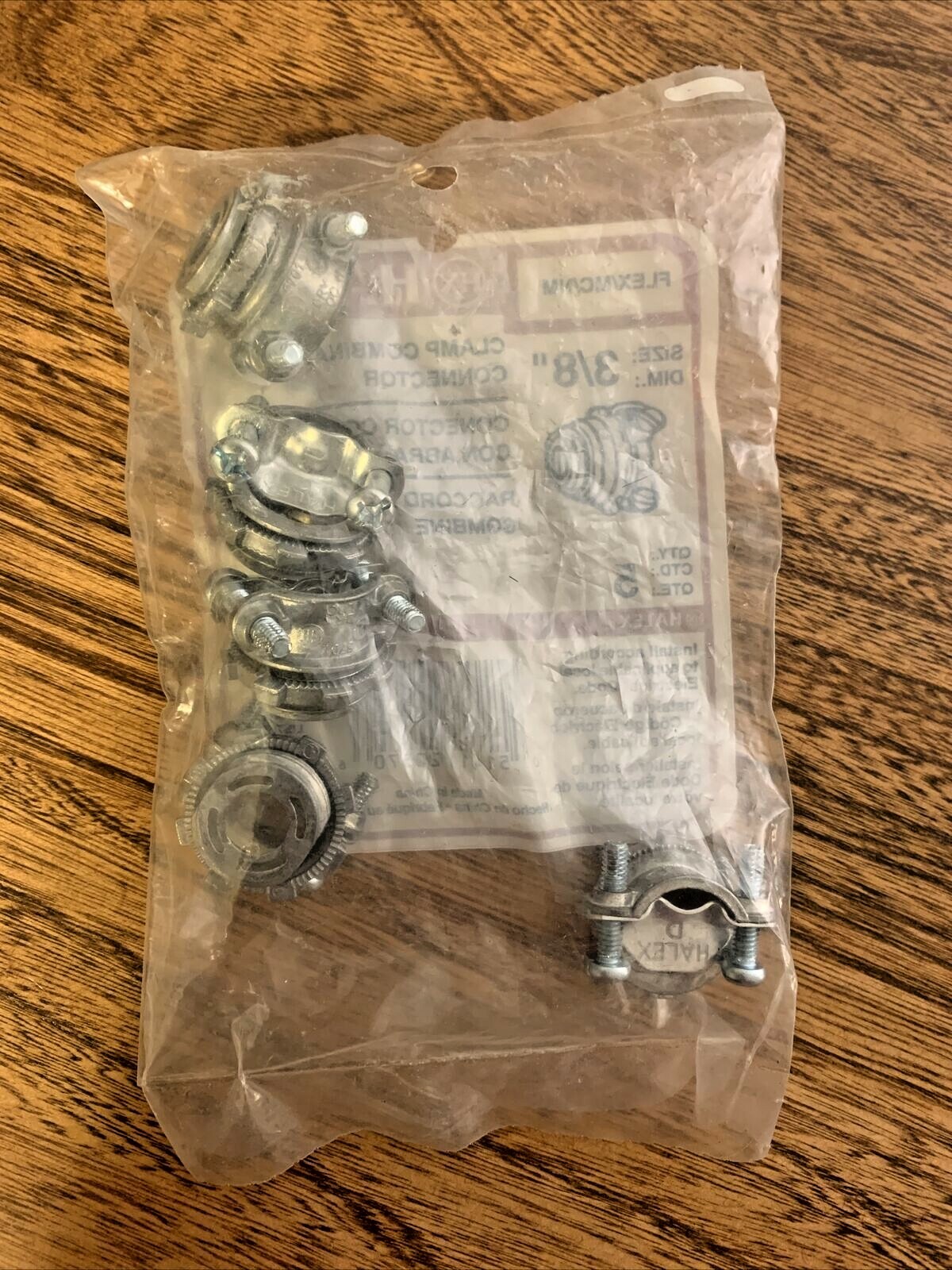 NEW Halex 20570 3/8″ Clamp Connectors, Package of 5 *FREE SHIPPING*