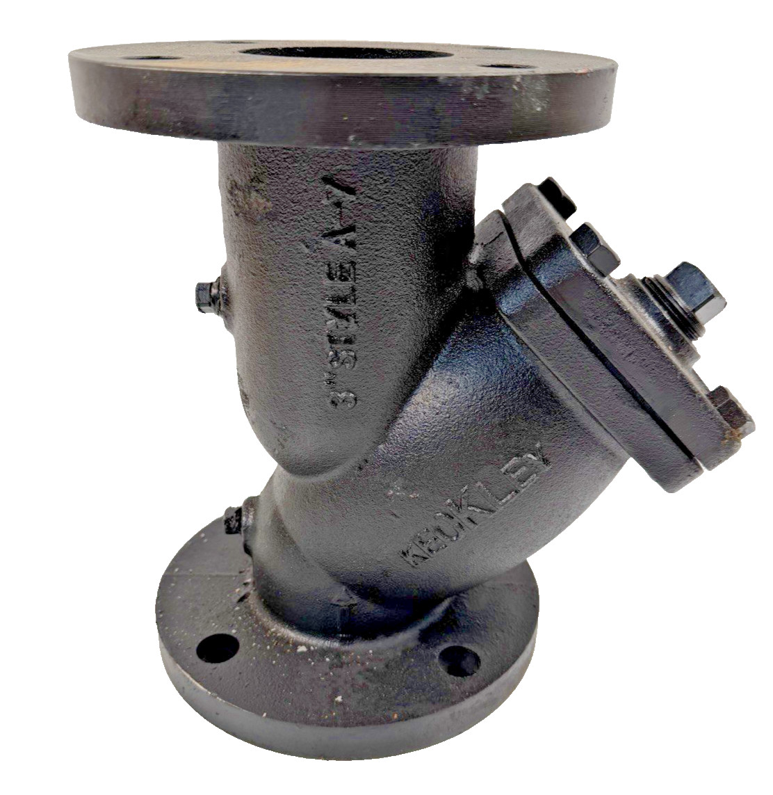 Keckley A-7 Y WYE Strainer, 3″ Pipe, Flanged, Cast Iron, 200 Psi Class 125 NEW