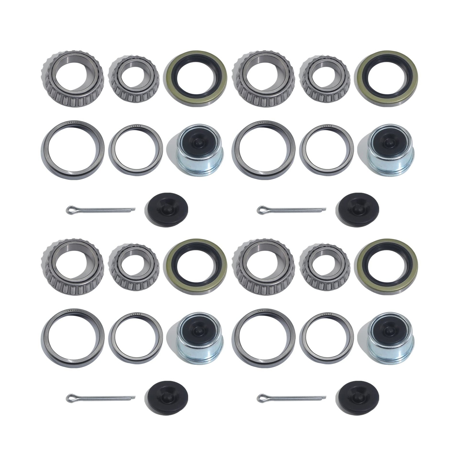 iBroPrat 4 Sets 3500 LB Boat Trailer Axle Bearing Kits, L68149 L44649 Bearing…