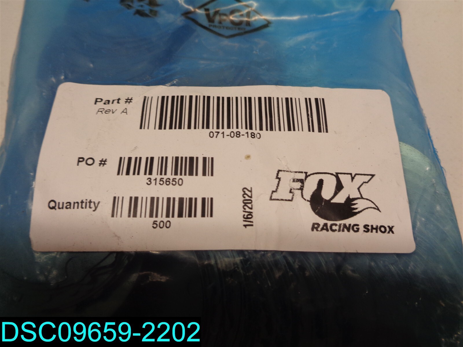 QTY=11000: RACING SHOX FOX 071-08-180 315650 shim plates