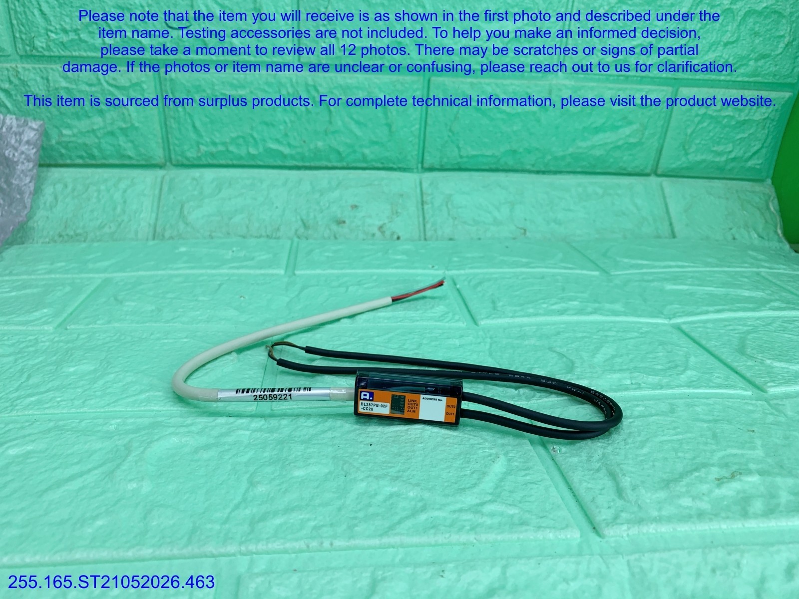 AnyWireASLINK BL287PB-02F-CC20 NEW missing Box Cable as in photos, sn:9221, DHL
