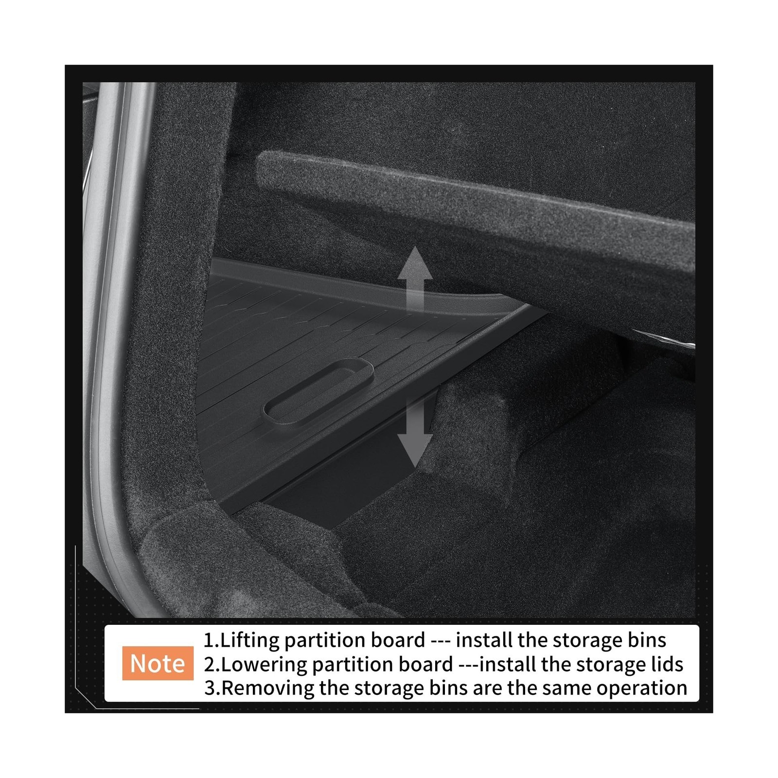LUCKEASY Rear Trunk Storage Bins Fit for Tesla Model Y Juniper 2025 2026 Trun…
