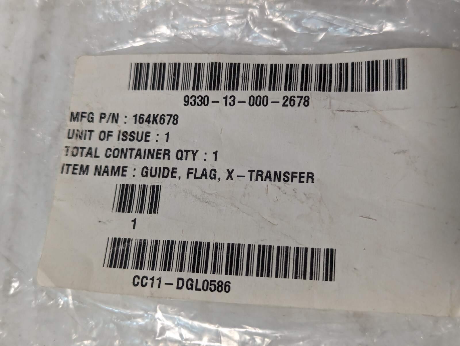 9330-13-000-2678 164K678 Transfer Flag Guide