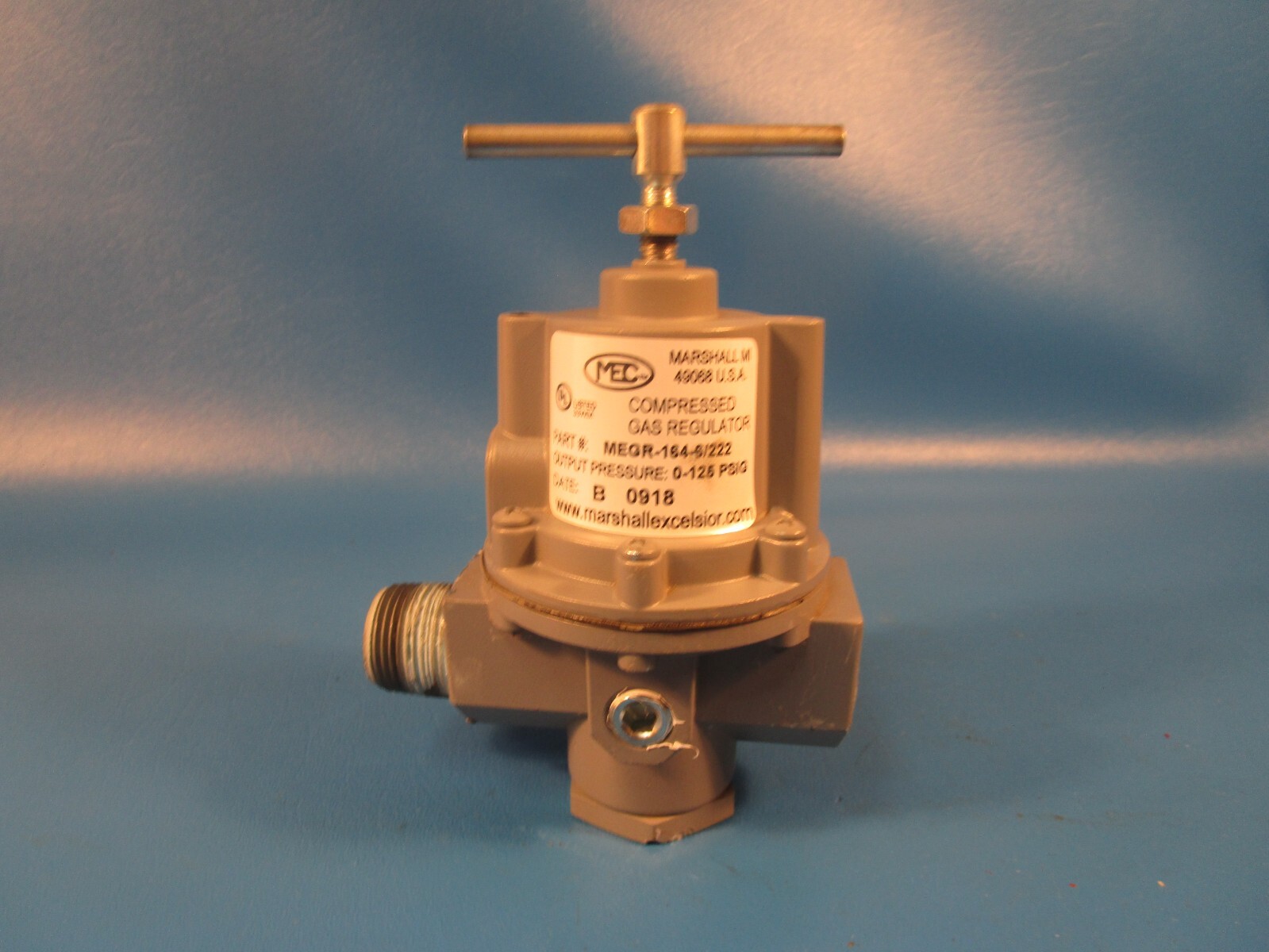 USED Marshall Excelsior MEGR-164-6/222, Compressed Gas Regulator (0-125PSIG)