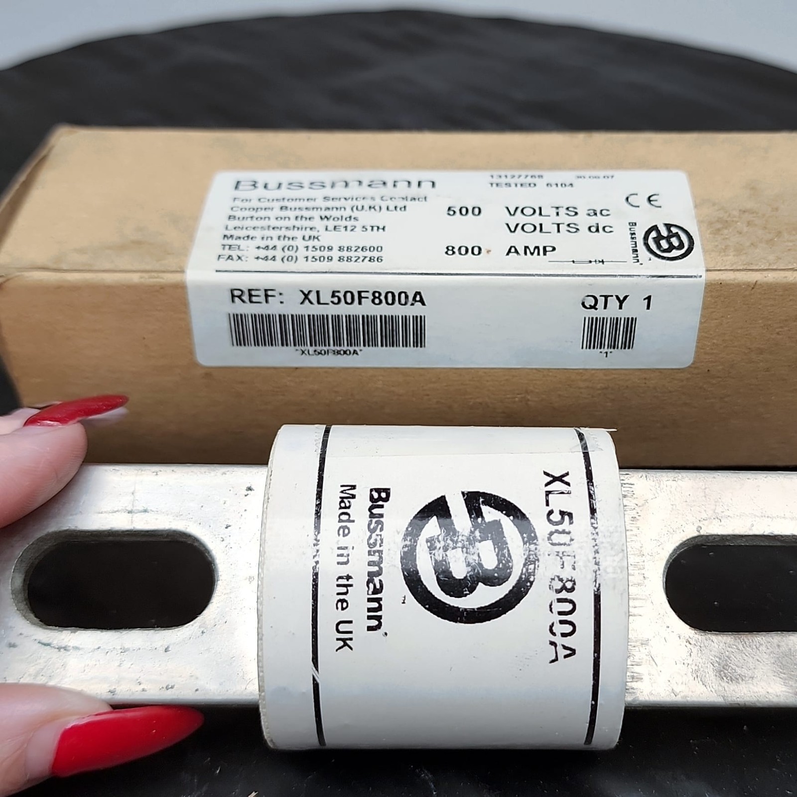 Bussmann XL50F800A 800A 500V Fuse AC/DC Semiconductor Bolt-On NEW NIB Qty1⚡