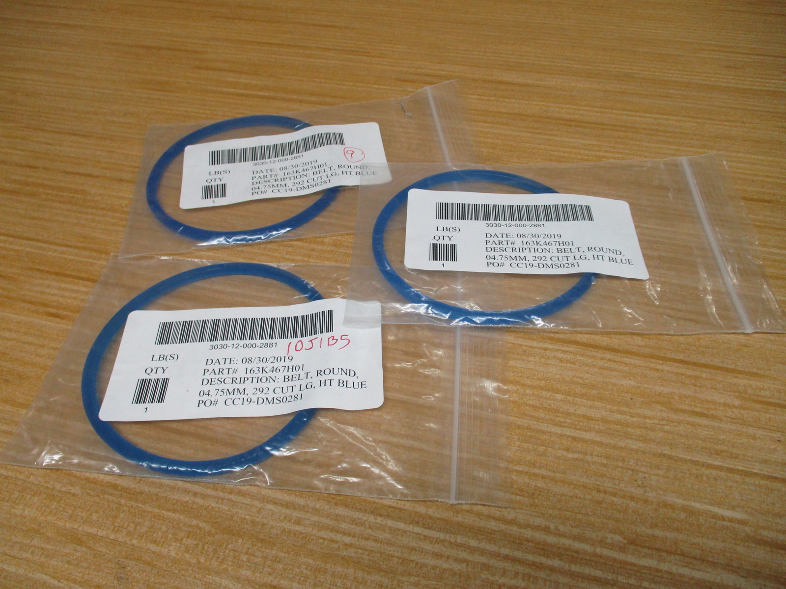 Durabelt 163K467H01 Round Belt (Pack of 3)